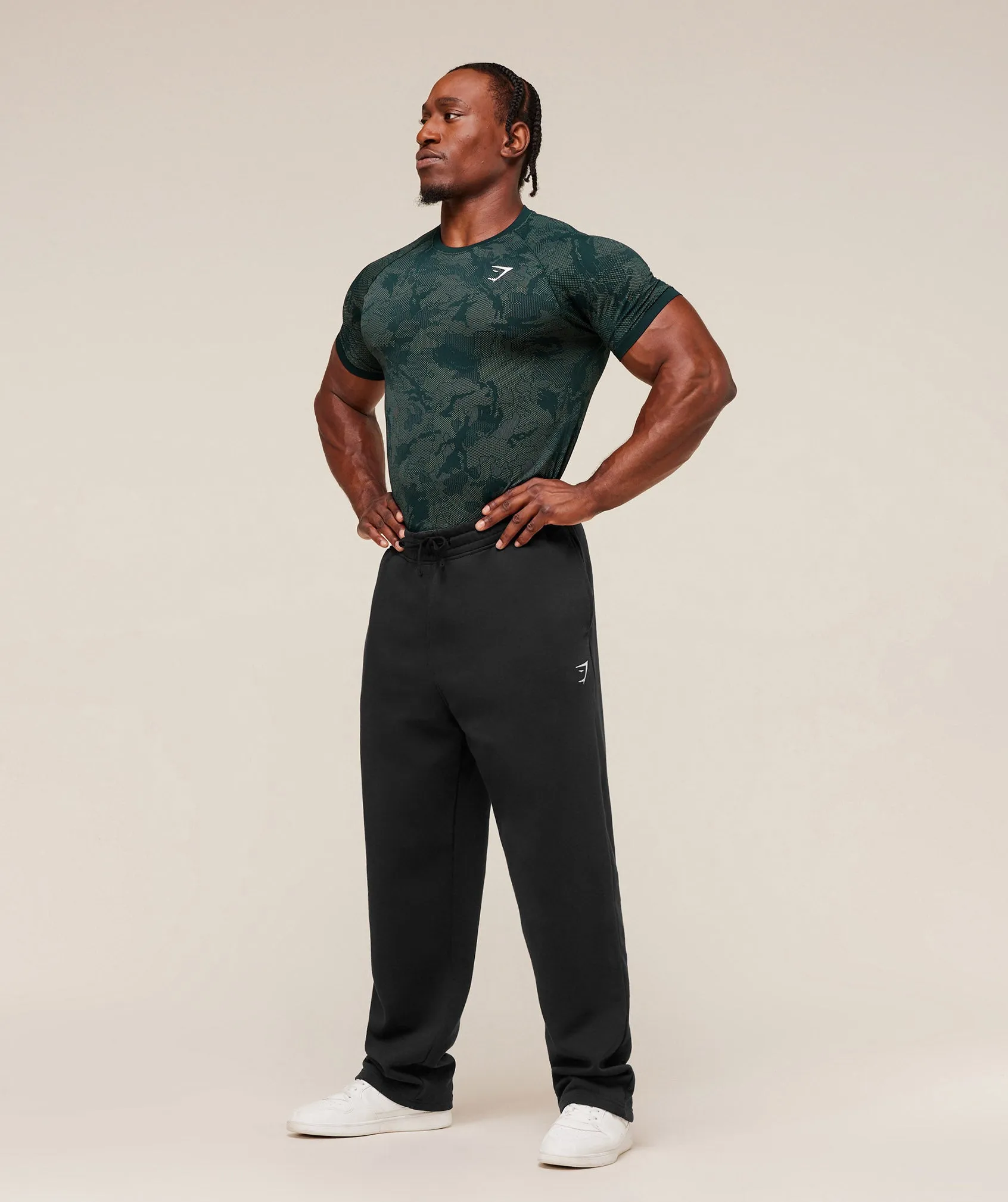 Gymshark Geo Seamless T-Shirt - Deep Petrol Blue/Unit Green sold by Gymshark product image thumbnail 4
