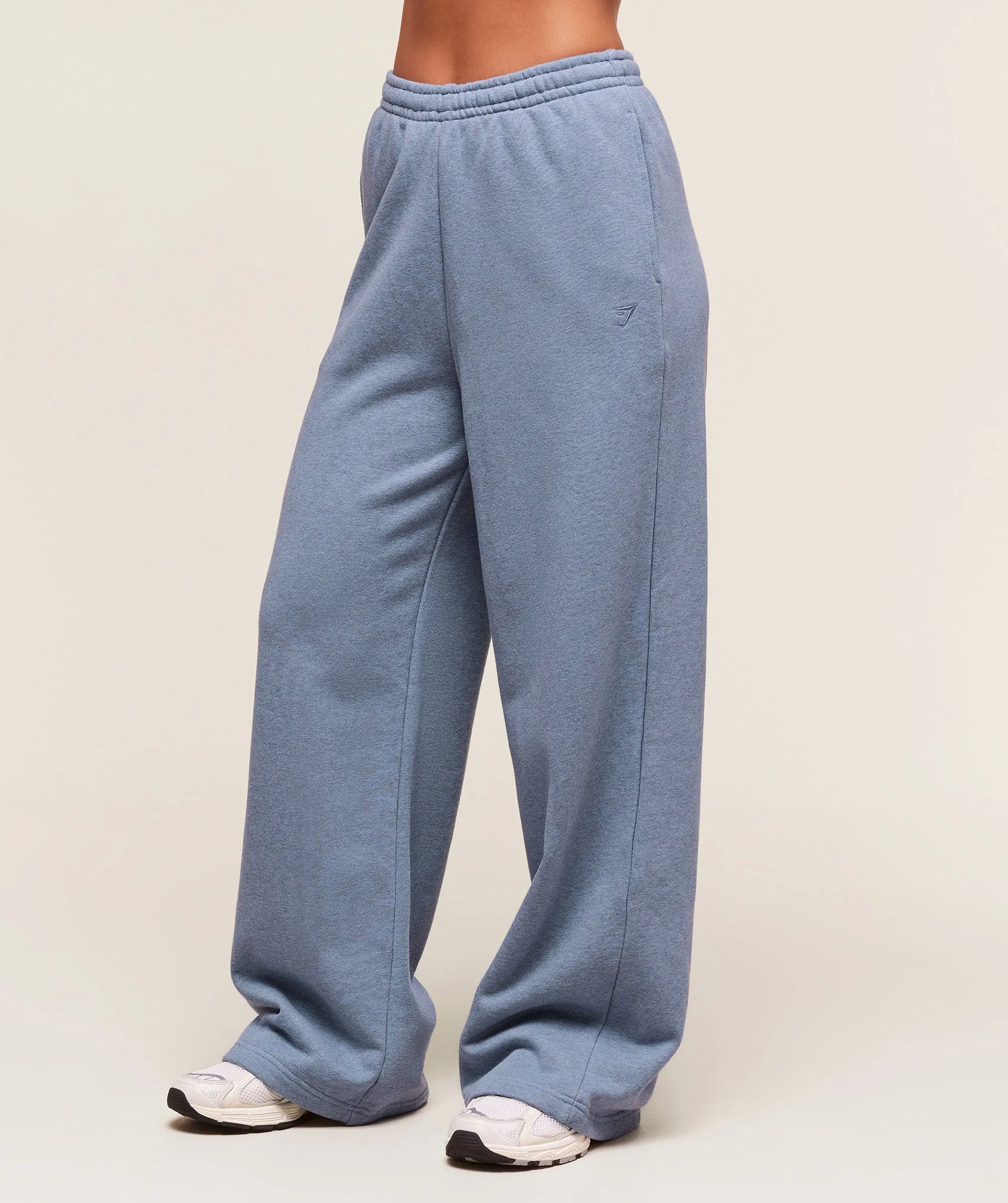 Gymshark Rest Day Sweats 2.0 Wide Leg Joggers - Worn Blue Marl sold by Gymshark product image thumbnail 3