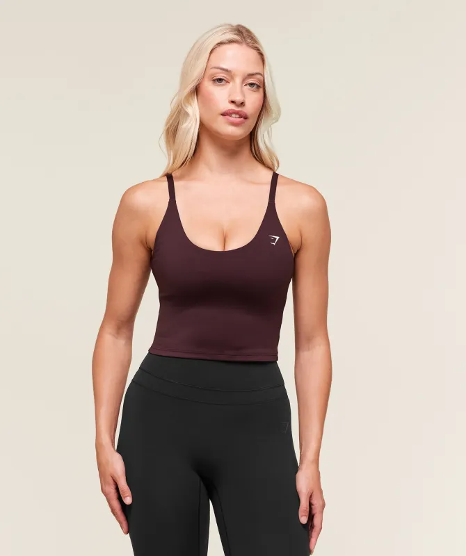 Gymshark Training Cami Tank With Shelf - Cherry Purple sold by Gymshark