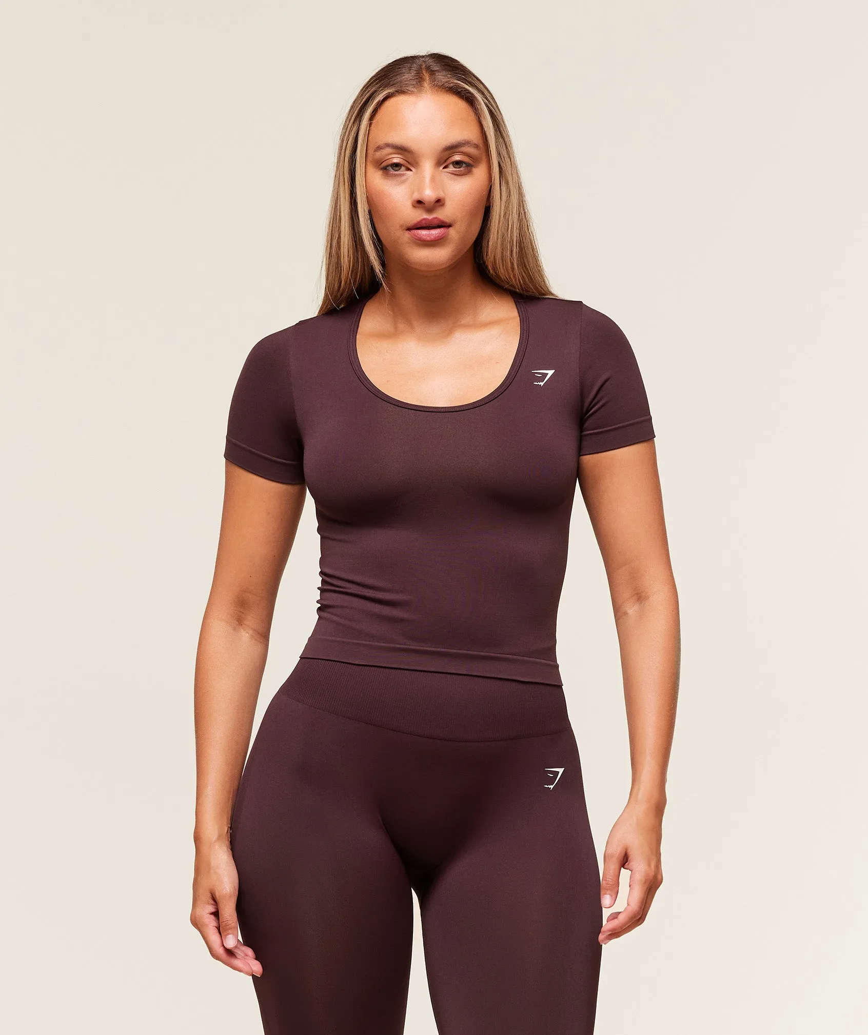 Gymshark Everyday Seamless Tight Fit Crew Neck Tee - Cherry Purple sold by Gymshark