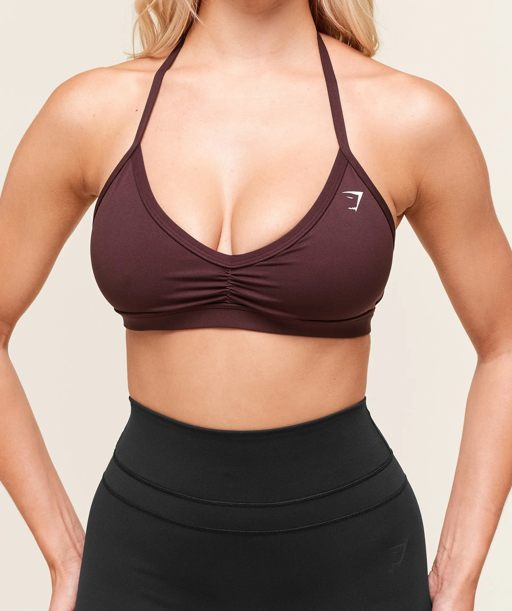 Gymshark Minimal Halterneck Sports Bra - Cherry Purple sold by Gymshark product image thumbnail 4