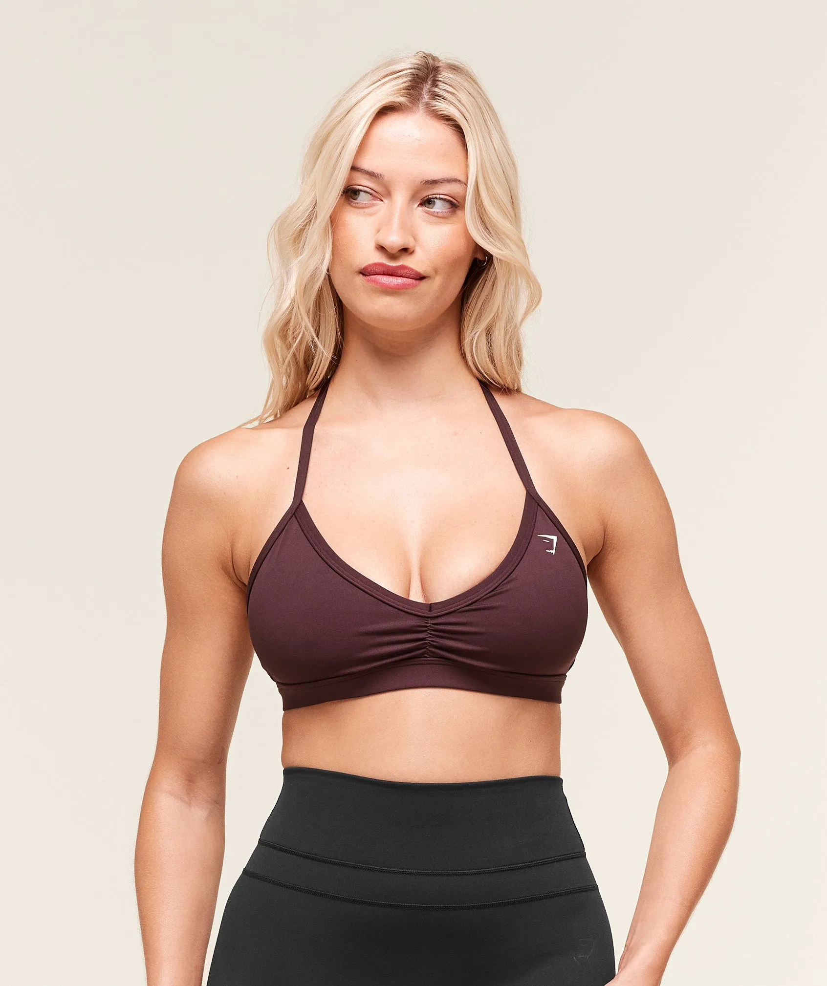 Gymshark Minimal Halterneck Sports Bra - Cherry Purple sold by Gymshark