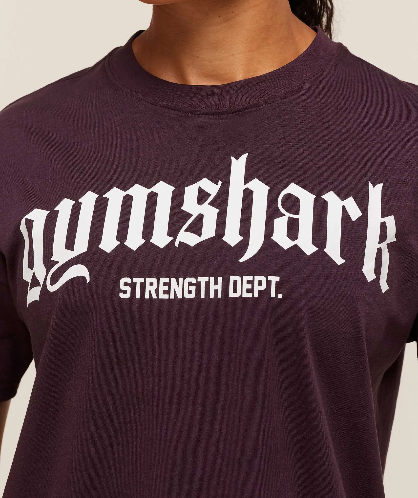 Gymshark Strength Department Oversized T-Shirt - Cherry Purple sold by Gymshark product image thumbnail 4