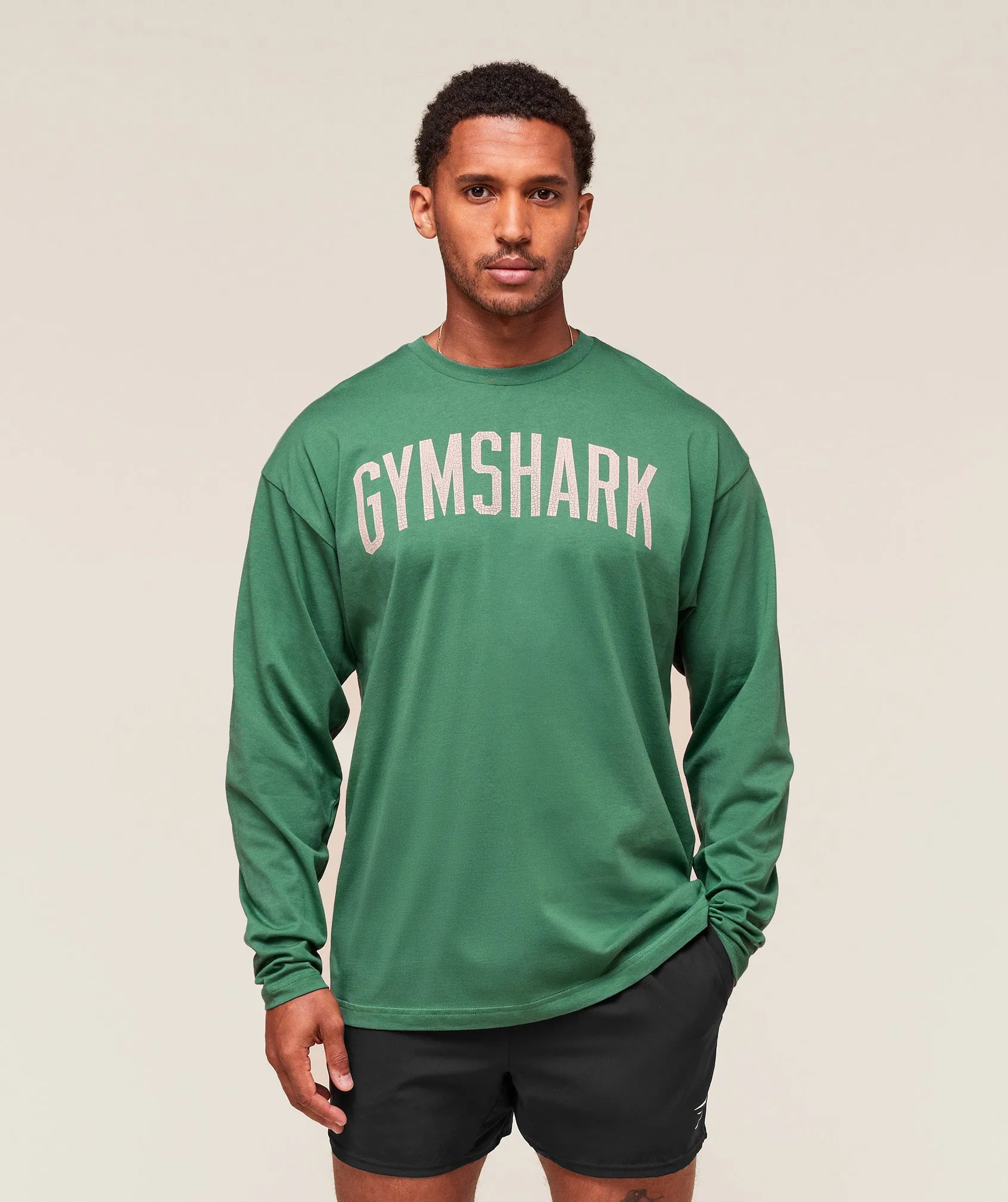 Gymshark Worn Graphic Long Sleeve T-Shirt - Lift Green sold by Gymshark product image thumbnail 3