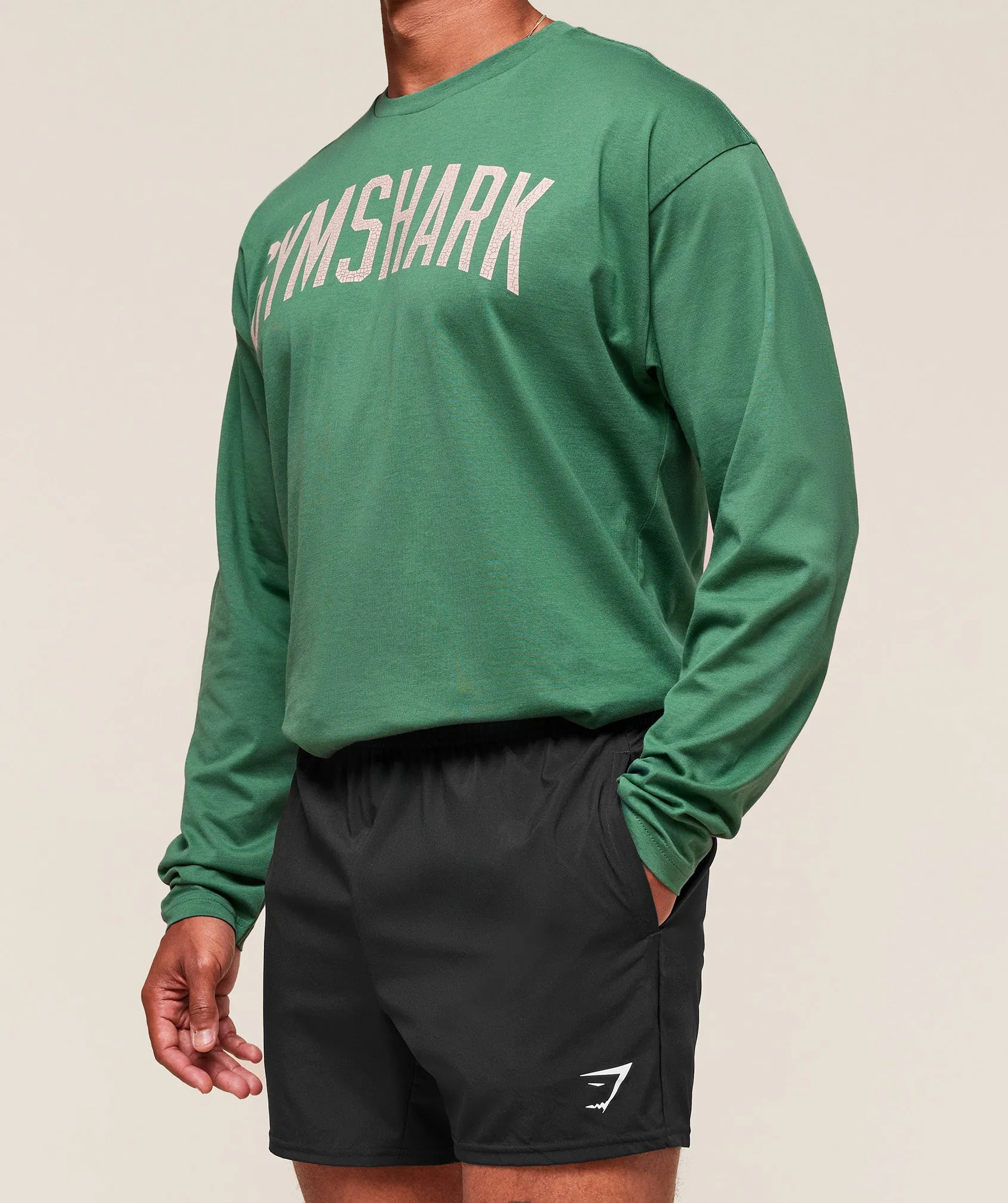 Gymshark Worn Graphic Long Sleeve T-Shirt - Lift Green sold by Gymshark product image thumbnail 4