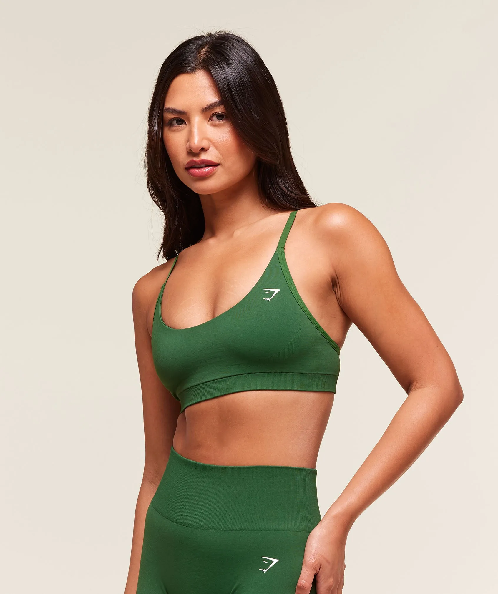 Gymshark Everyday Seamless Racerback Sports Bra - Athletic Green sold by Gymshark product image thumbnail 3