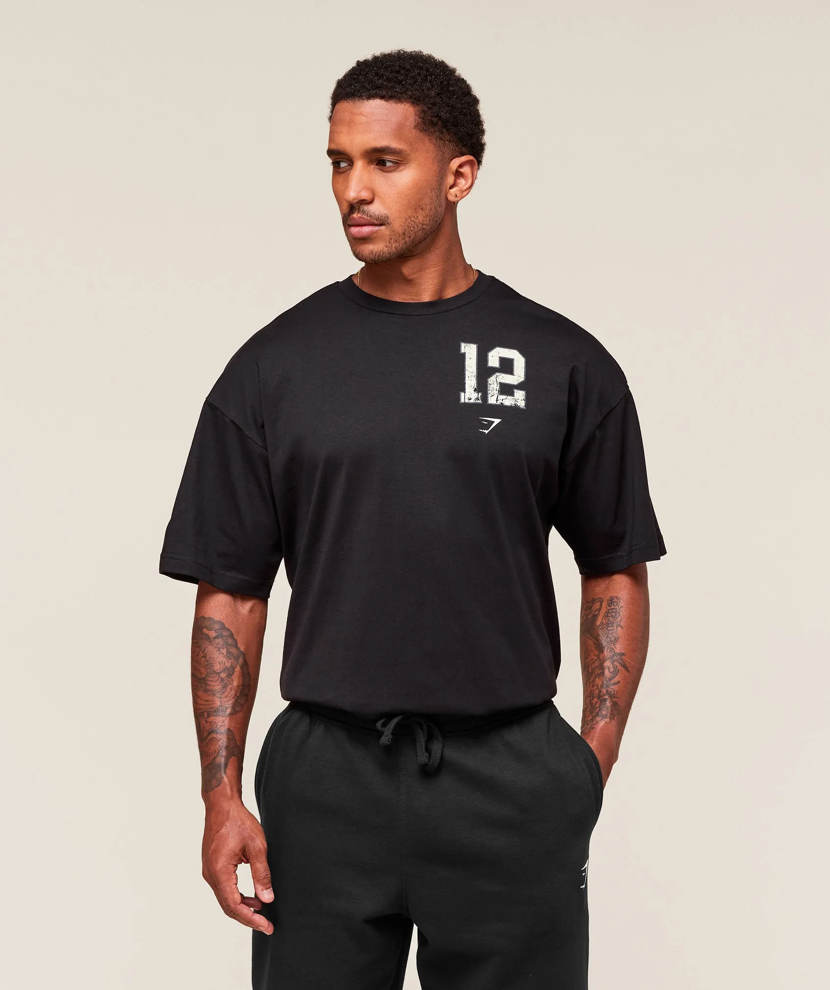 Gymshark Campus T-Shirt - Black sold by Gymshark product image thumbnail 2