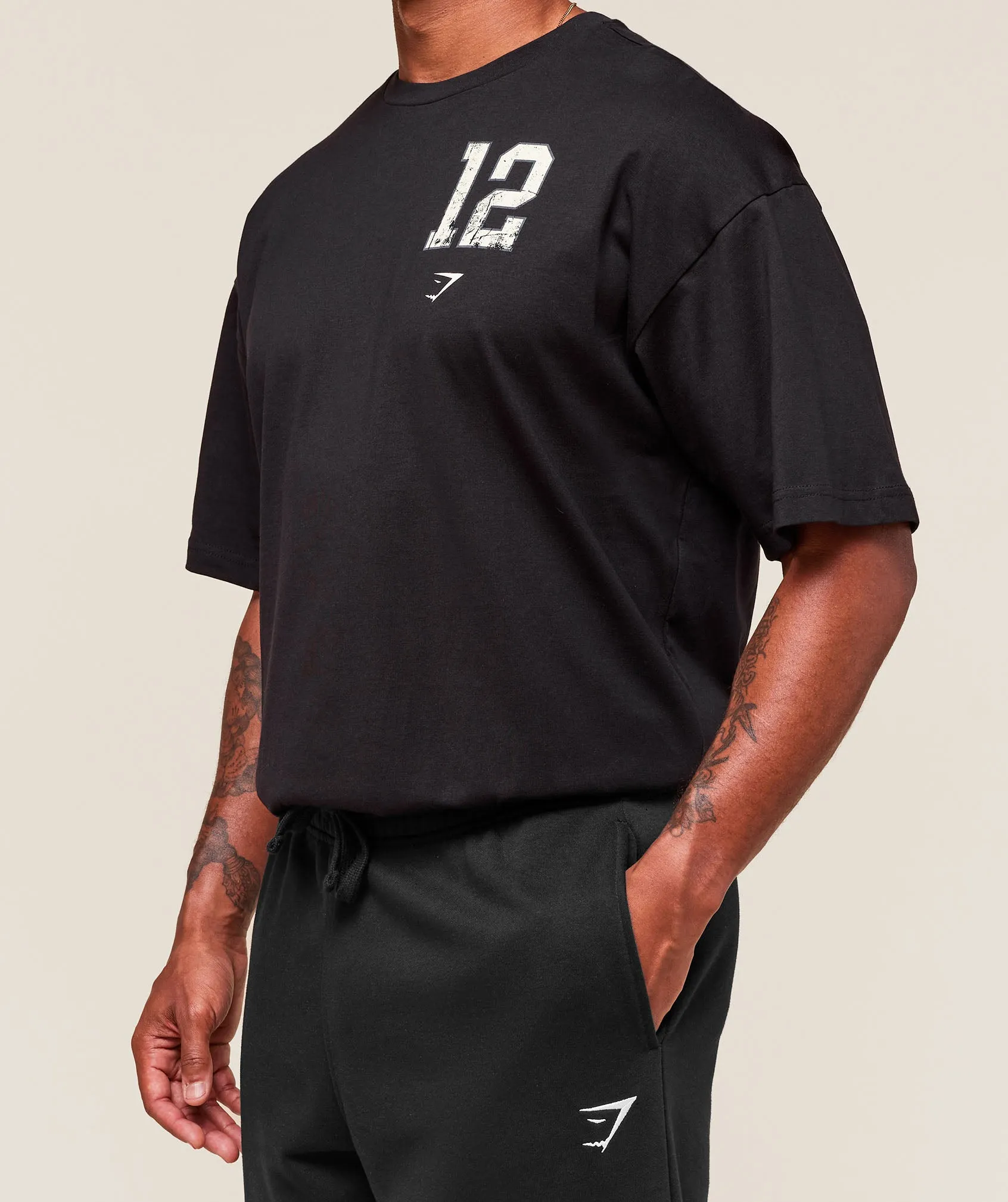 Gymshark Campus T-Shirt - Black sold by Gymshark product image thumbnail 3