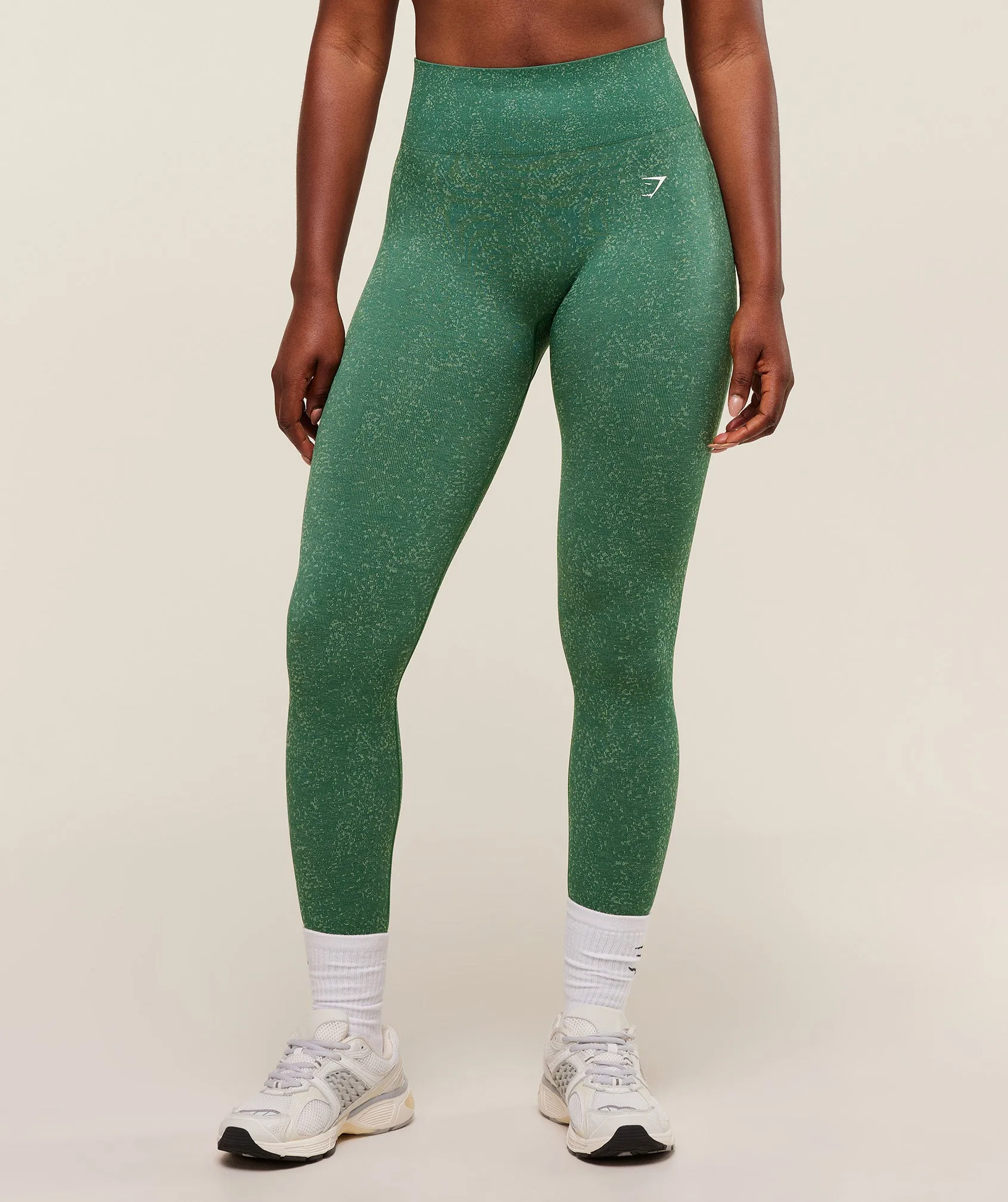 Gymshark Adapt Fleck x Whitney Seamless Leggings - Lift Green/Clay Green sold by Gymshark