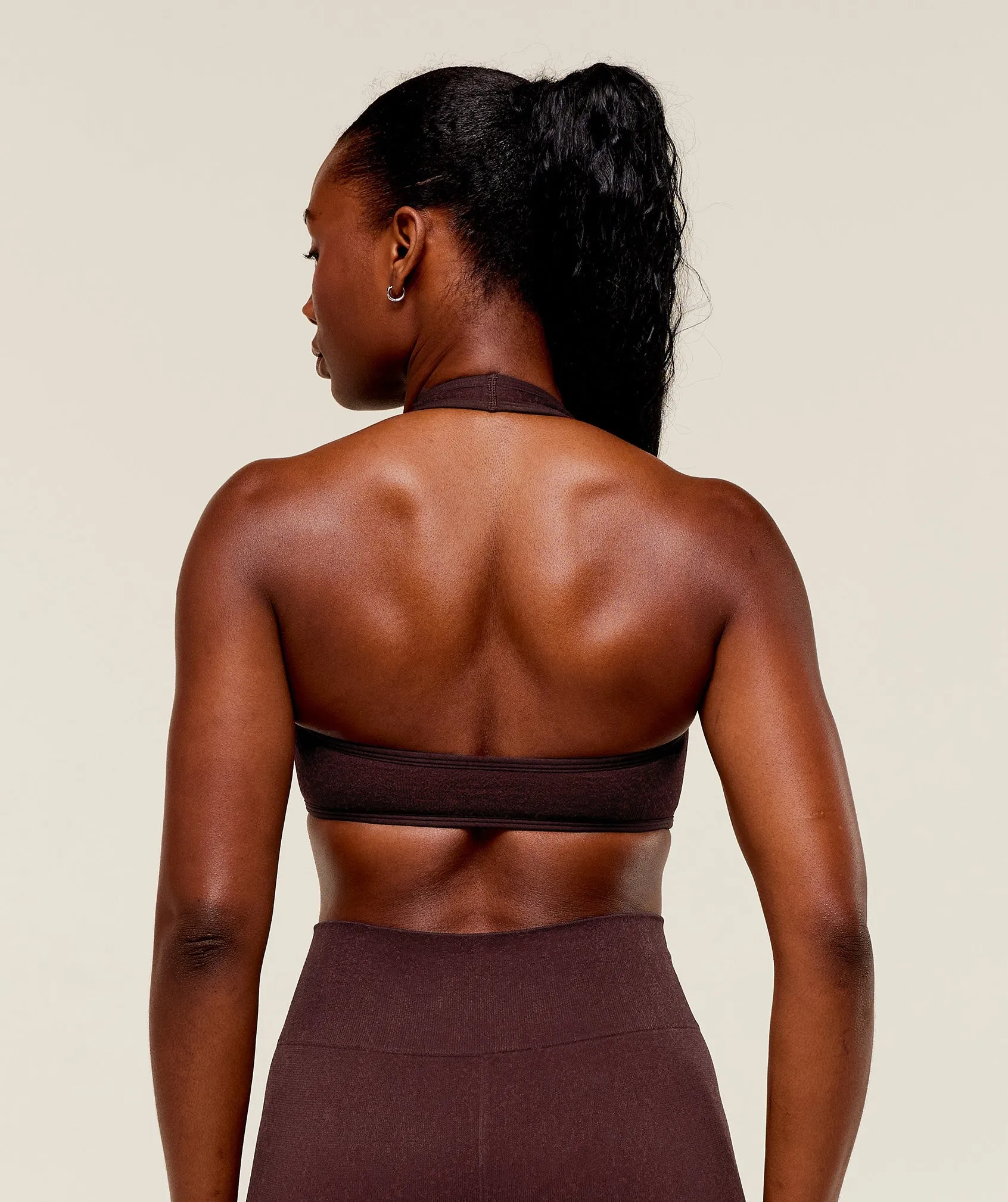 Gymshark Adapt Fleck x Whitney Halterneck Sports Bra - Cherry Purple/Rich Maroon sold by Gymshark product image thumbnail 3