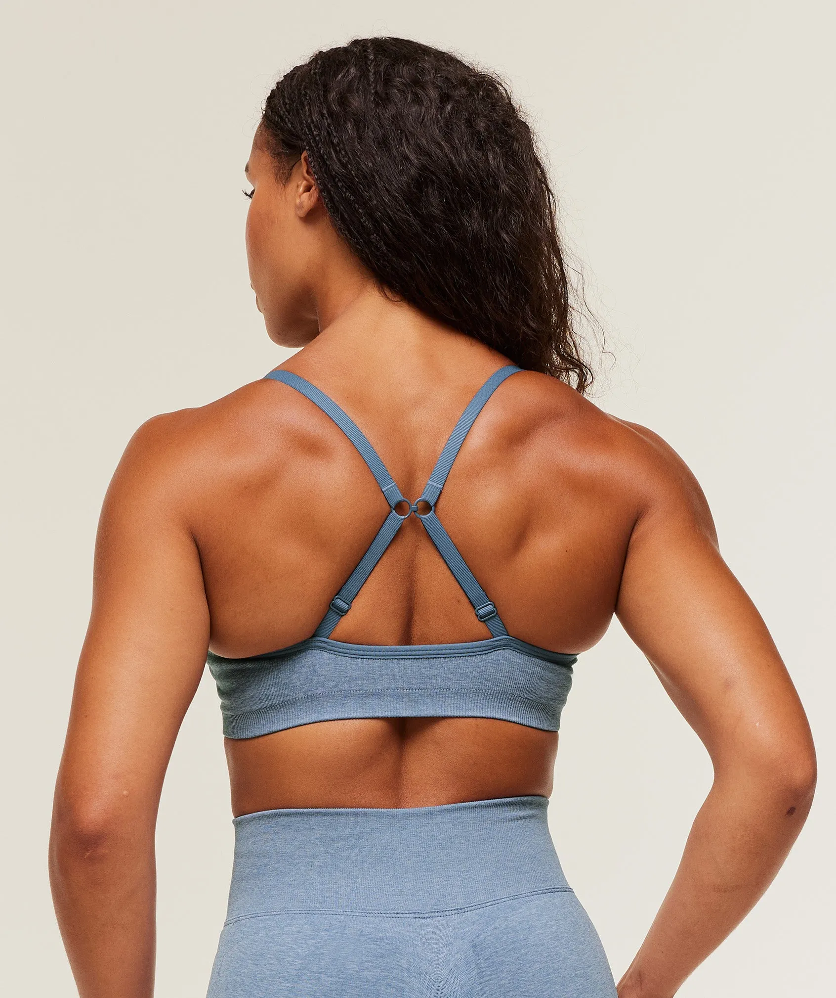 Gymshark Lift Seamless Sports Bra - Worn Blue/Peri Blue Marl sold by Gymshark product image thumbnail 2