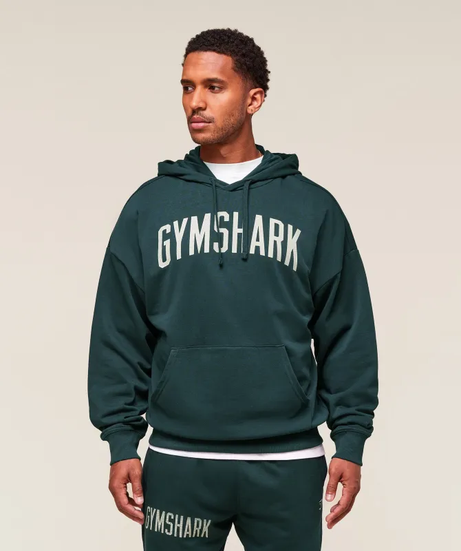 Gymshark Worn Graphic Hoodie - Deep Petrol Blue sold by Gymshark