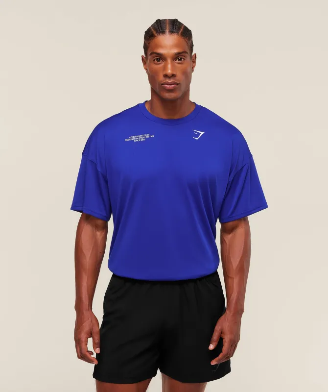 Gymshark Conditioning Club Oversized T-Shirt - Athletic Blue sold by Gymshark