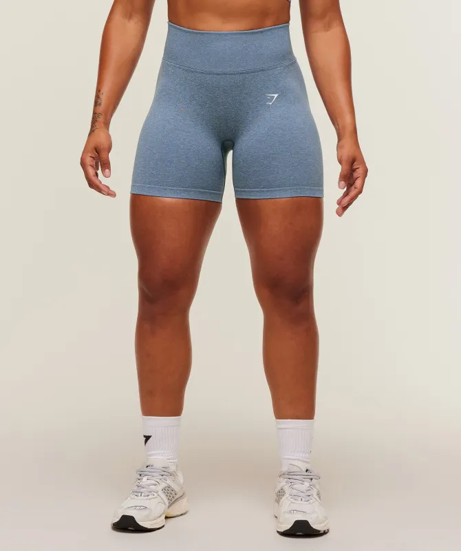 Gymshark Lift Seamless Shorts - Worn Blue/Peri Blue Marl sold by Gymshark