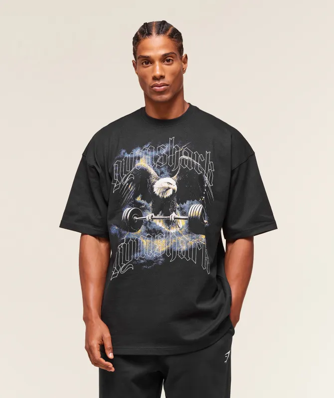 Gymshark Eagle Graphic T-Shirt - Black sold by Gymshark