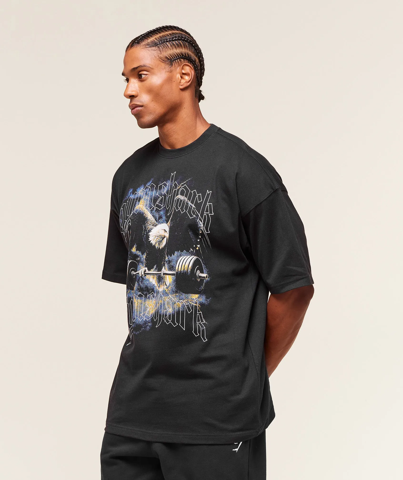 Gymshark Eagle Graphic T-Shirt - Black sold by Gymshark product image thumbnail 3