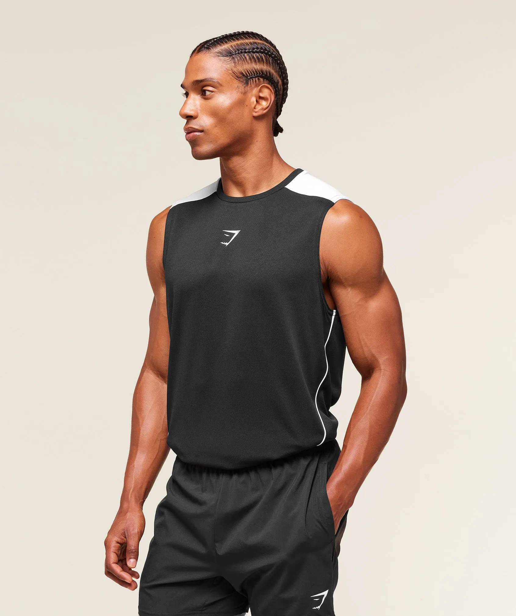 Gymshark Arrival Block Tank - Black sold by Gymshark product image thumbnail 3