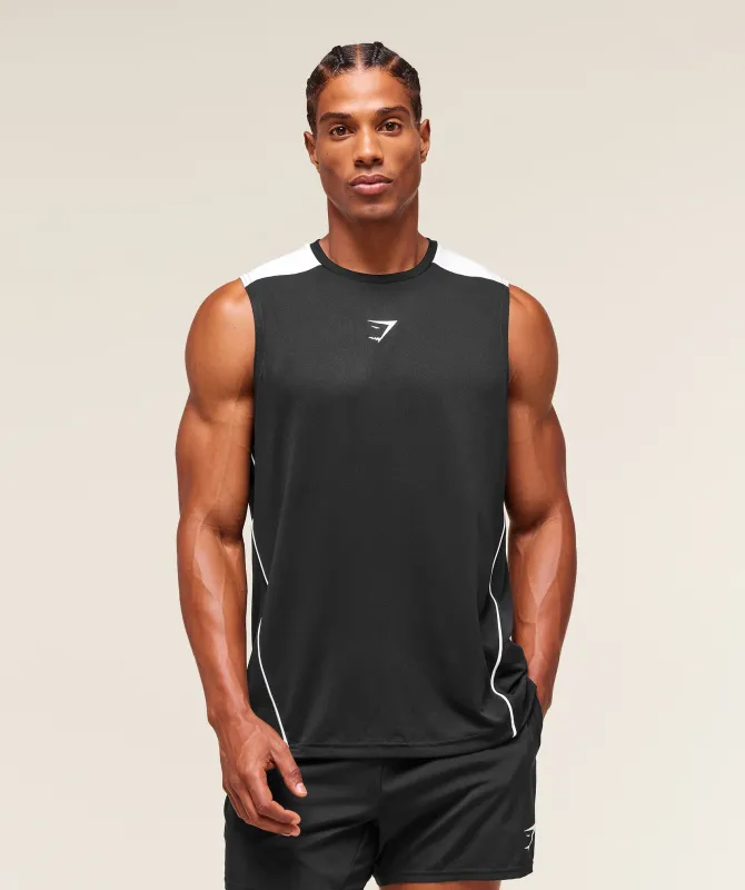 Gymshark Arrival Block Tank - Black sold by Gymshark