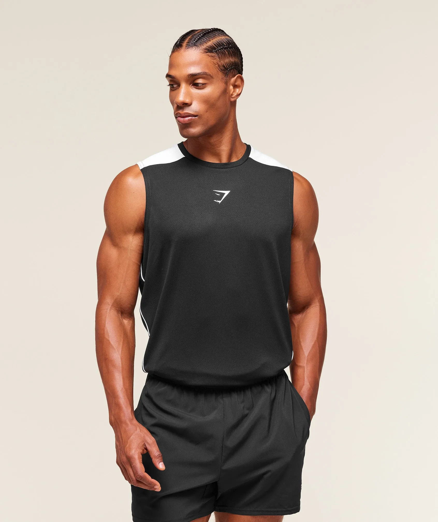 Gymshark Arrival Block Tank - Black sold by Gymshark product image thumbnail 4