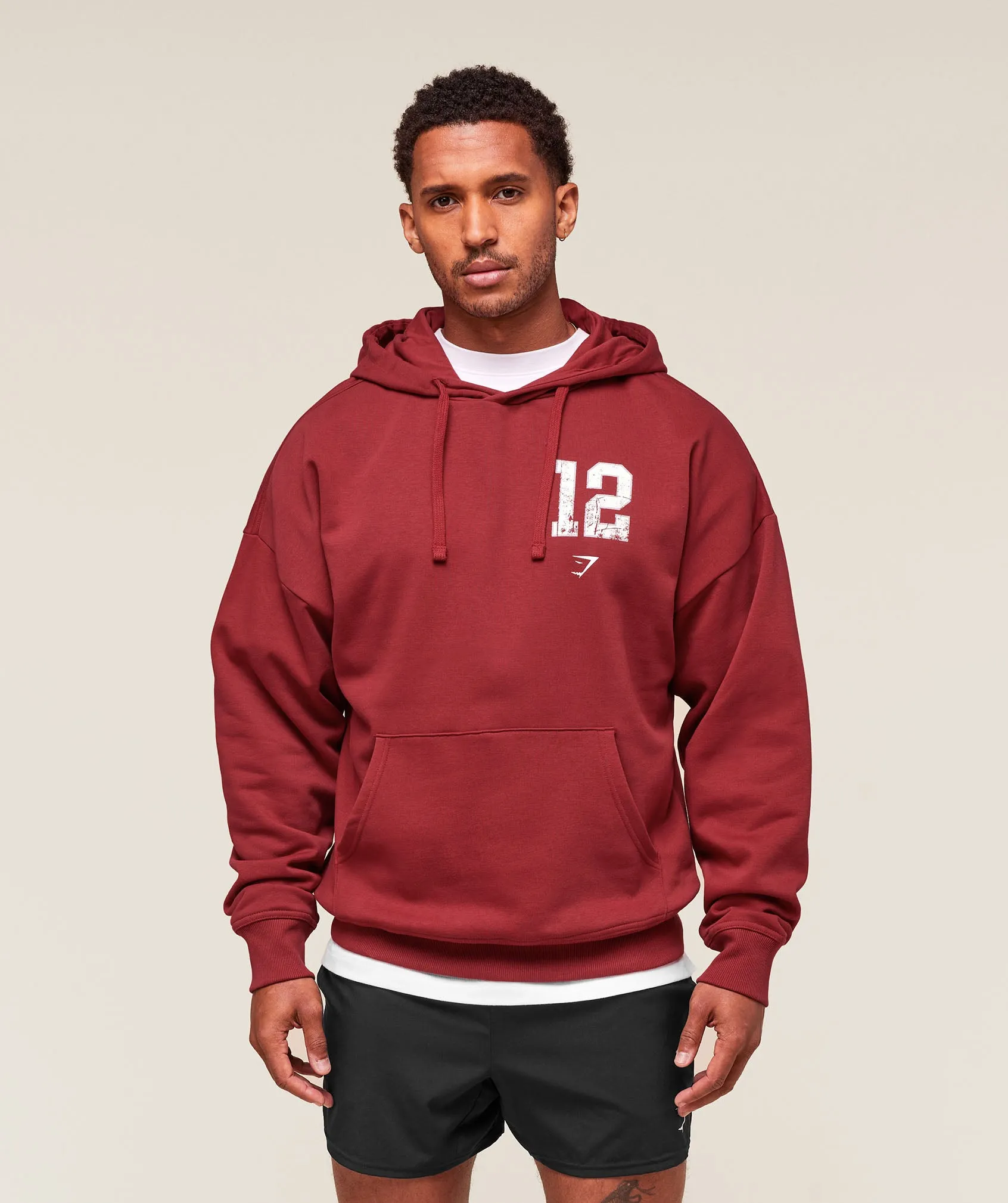 Gymshark Campus Hoodie - Athletic Burgundy sold by Gymshark product image thumbnail 2