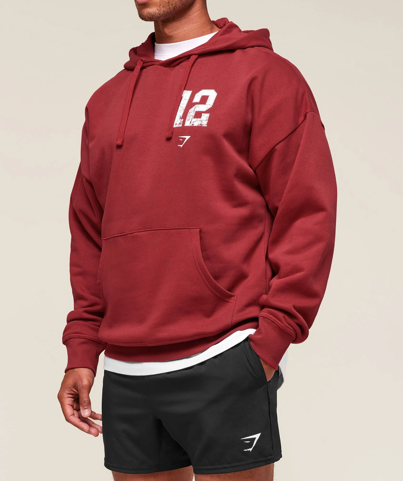 Gymshark Campus Hoodie - Athletic Burgundy sold by Gymshark product image thumbnail 3
