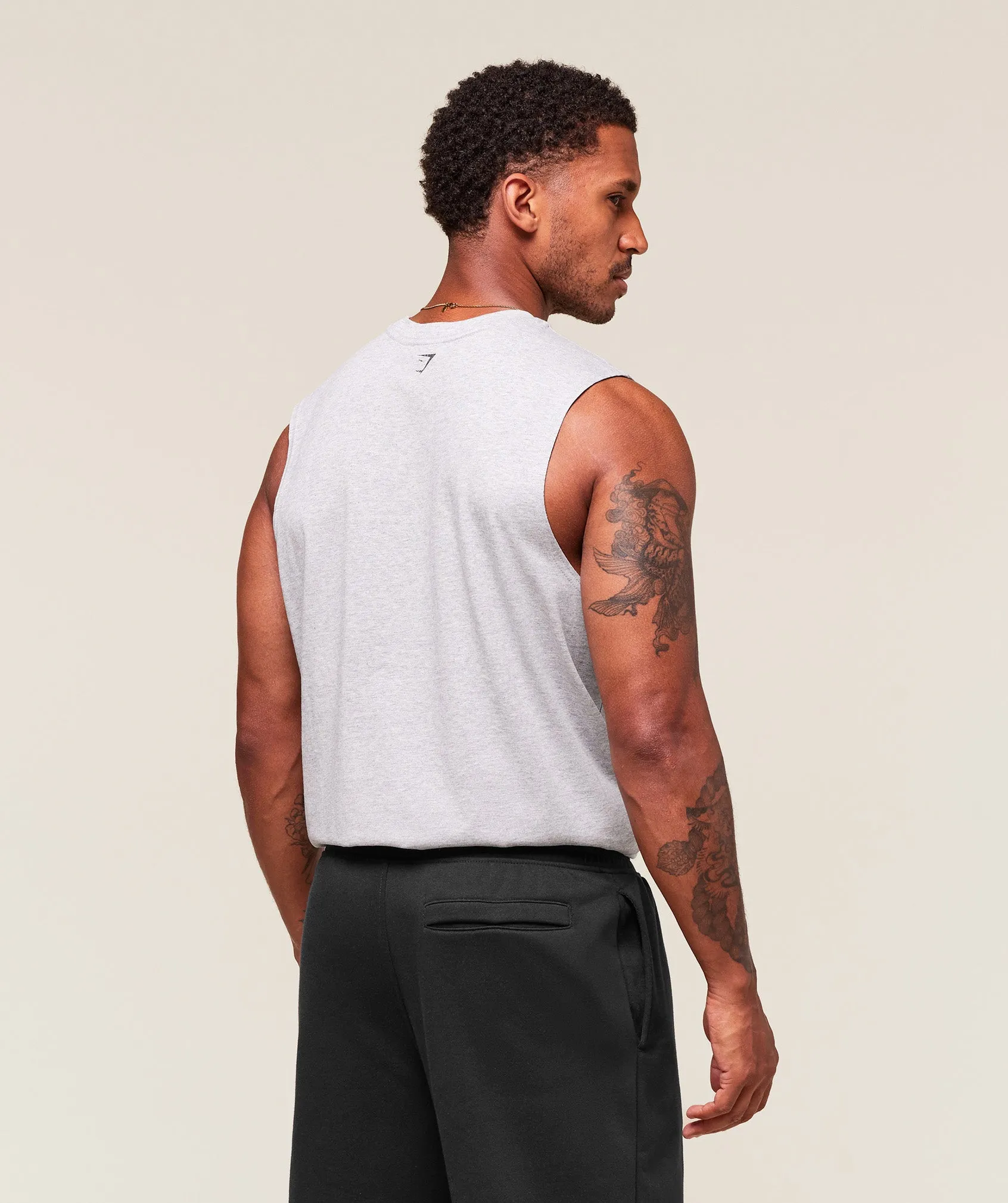 Gymshark Worn Graphic Tank - Light Grey Core Marl sold by Gymshark product image thumbnail 2