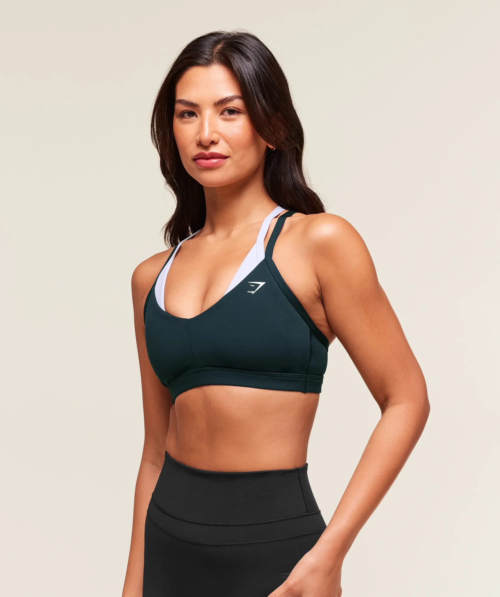 Gymshark Double Up Sports Bra - Deep Petrol Blue/Smoke Blue sold by Gymshark product image thumbnail 3