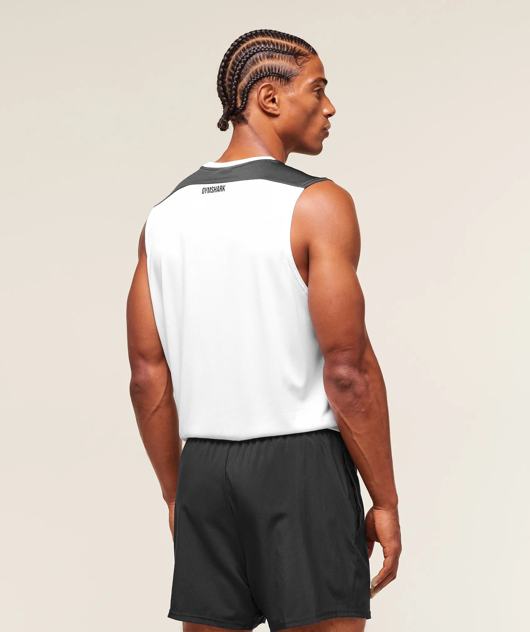 Gymshark Arrival Block Tank - White sold by Gymshark product image thumbnail 2