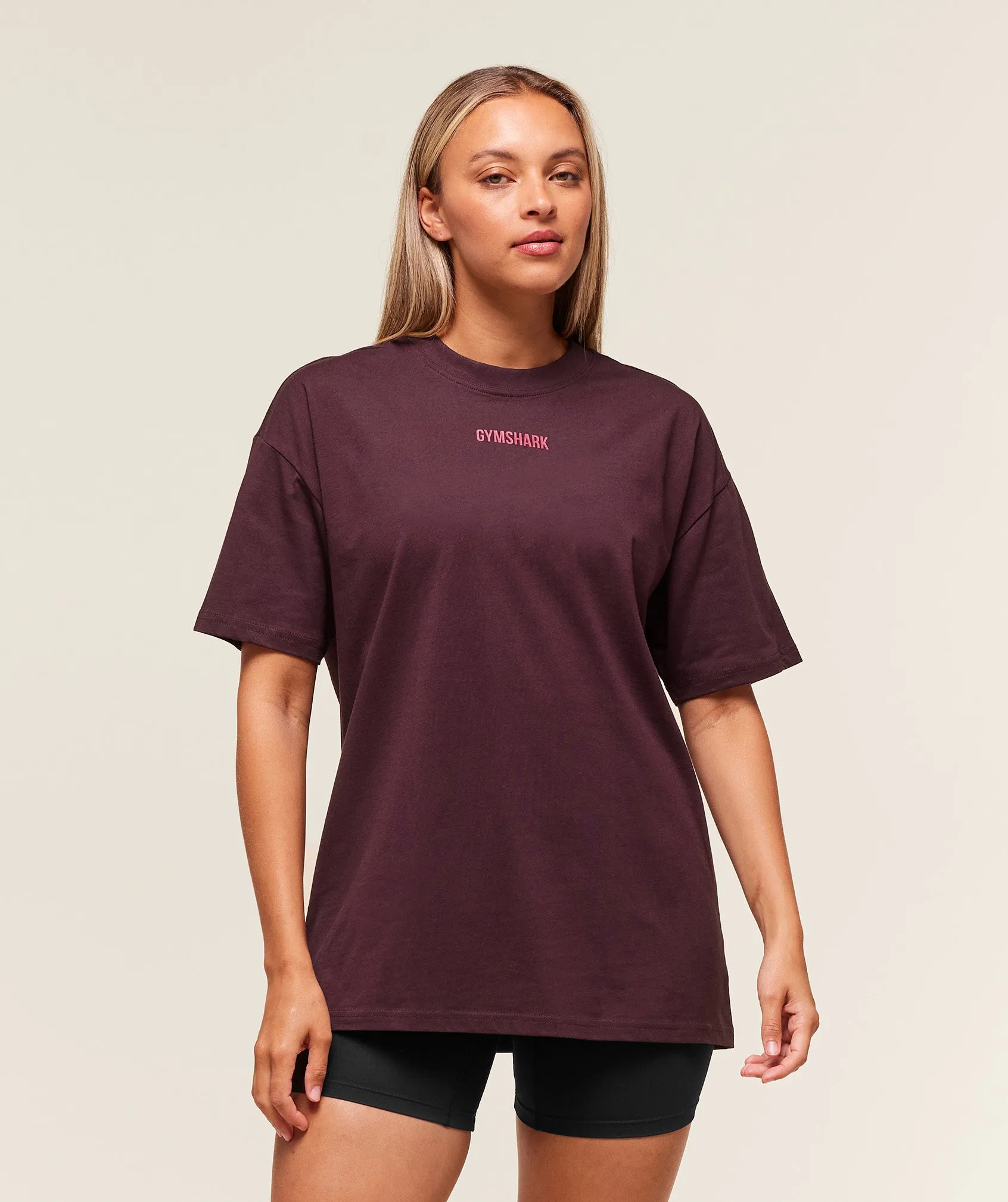 Gymshark Block Oversized T-Shirt - Cherry Purple sold by Gymshark