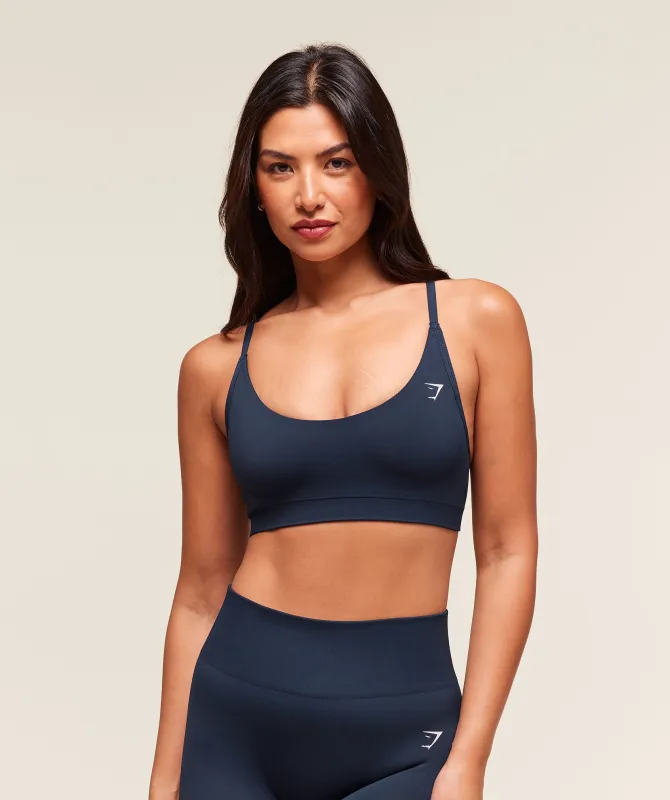 Gymshark Everyday Seamless Racerback Sports Bra - Navy sold by Gymshark