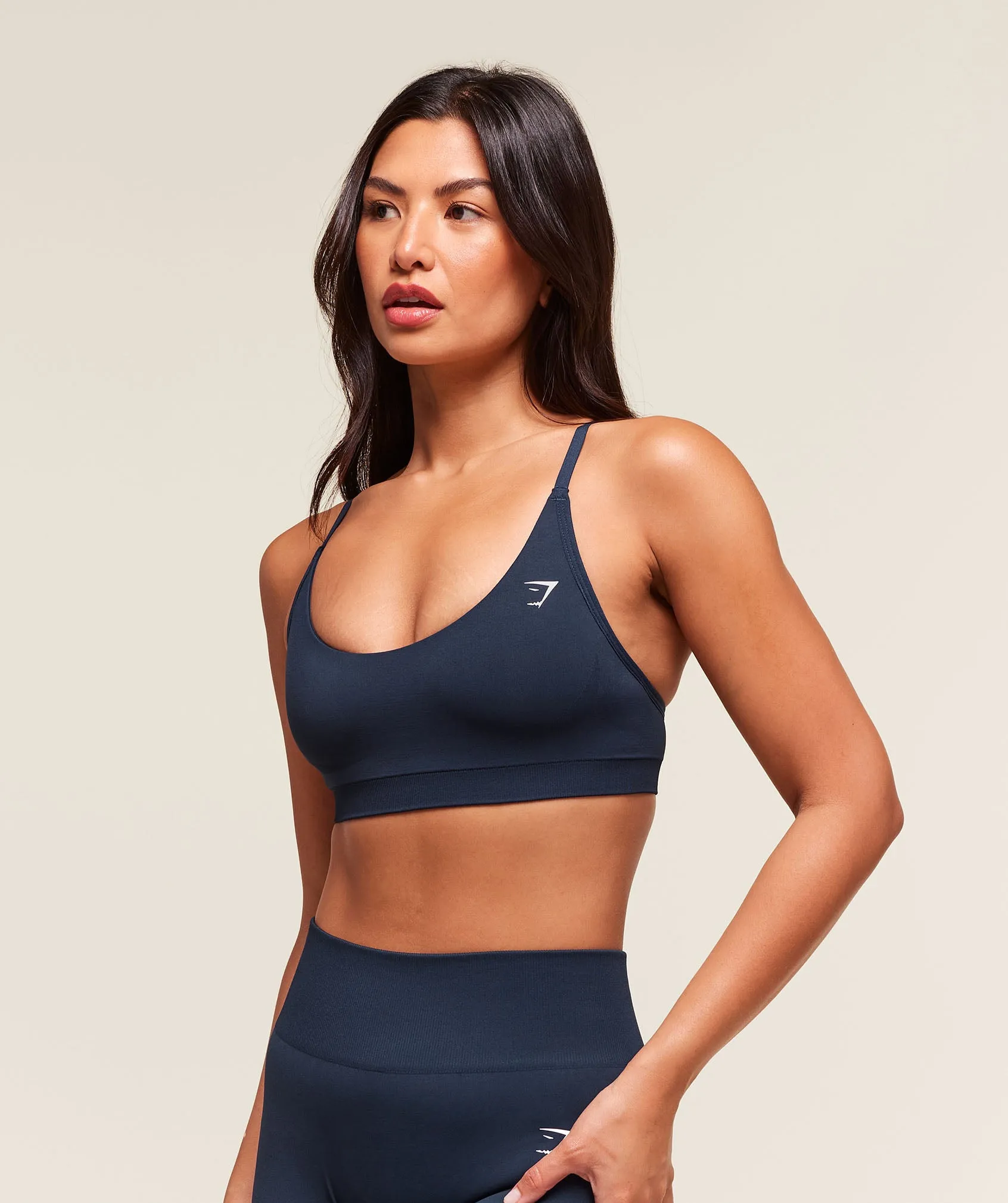 Gymshark Everyday Seamless Racerback Sports Bra - Navy sold by Gymshark product image thumbnail 3