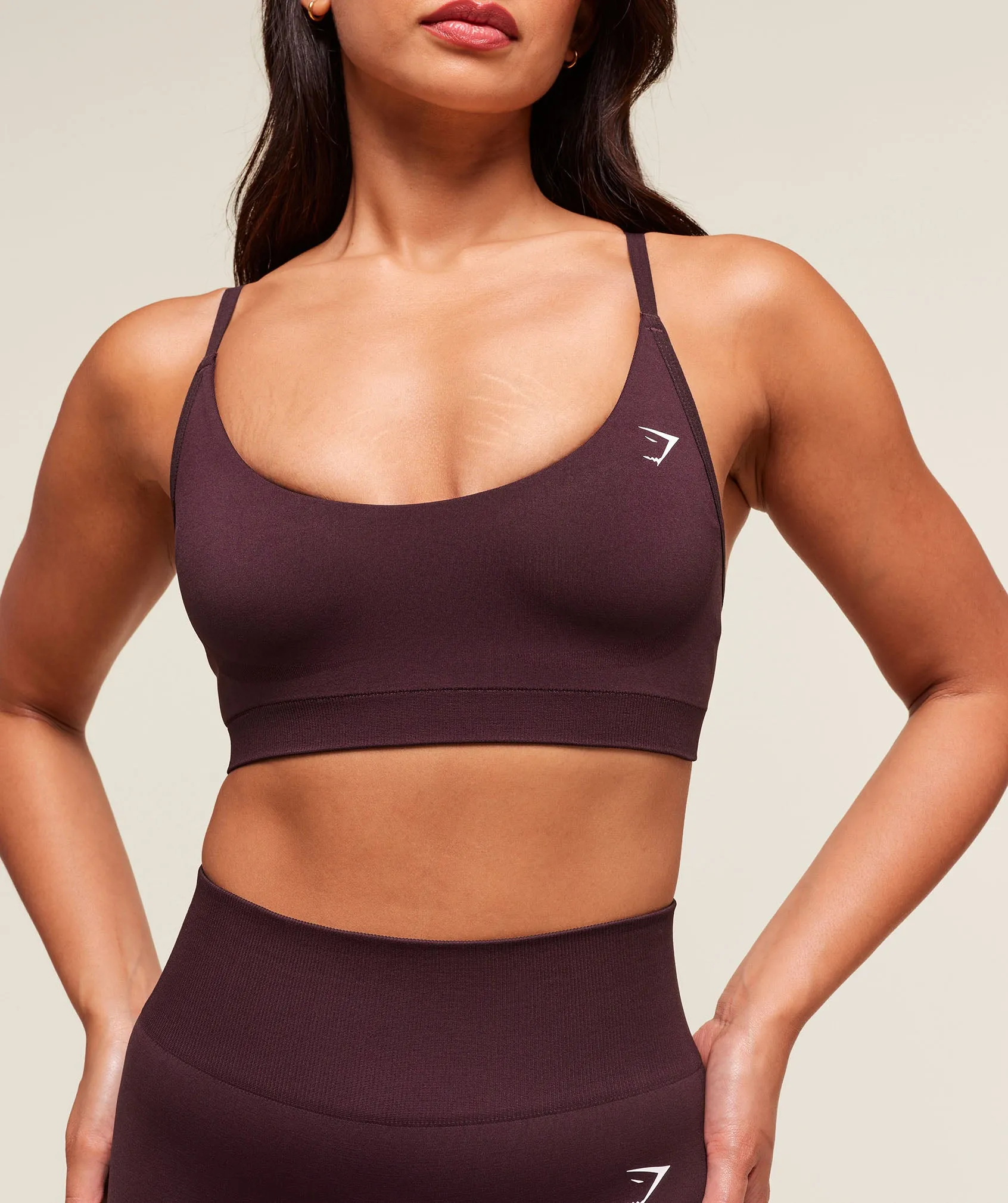 Gymshark Everyday Seamless Racerback Sports Bra - Cherry Purple sold by Gymshark product image thumbnail 4