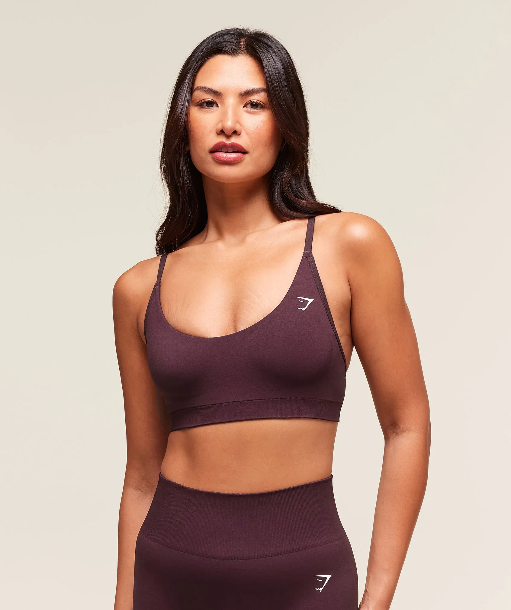 Gymshark Everyday Seamless Racerback Sports Bra - Cherry Purple sold by Gymshark