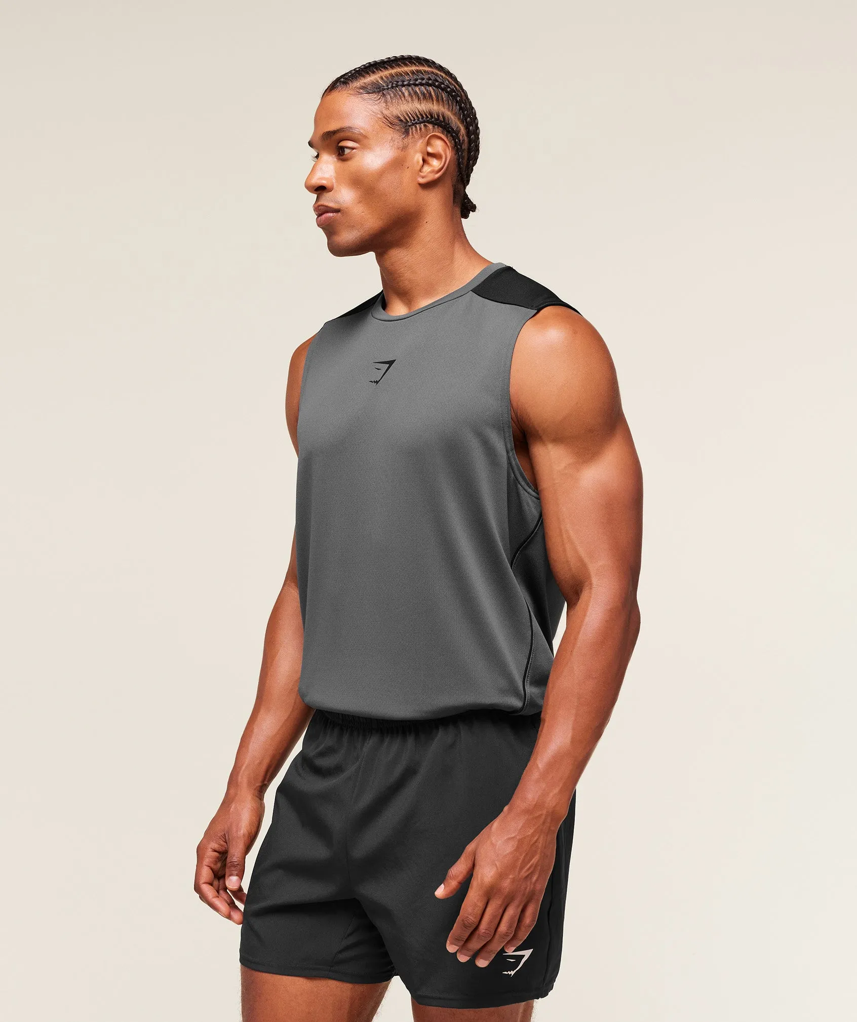 Gymshark Arrival Block Tank - Dark Grey sold by Gymshark product image thumbnail 3