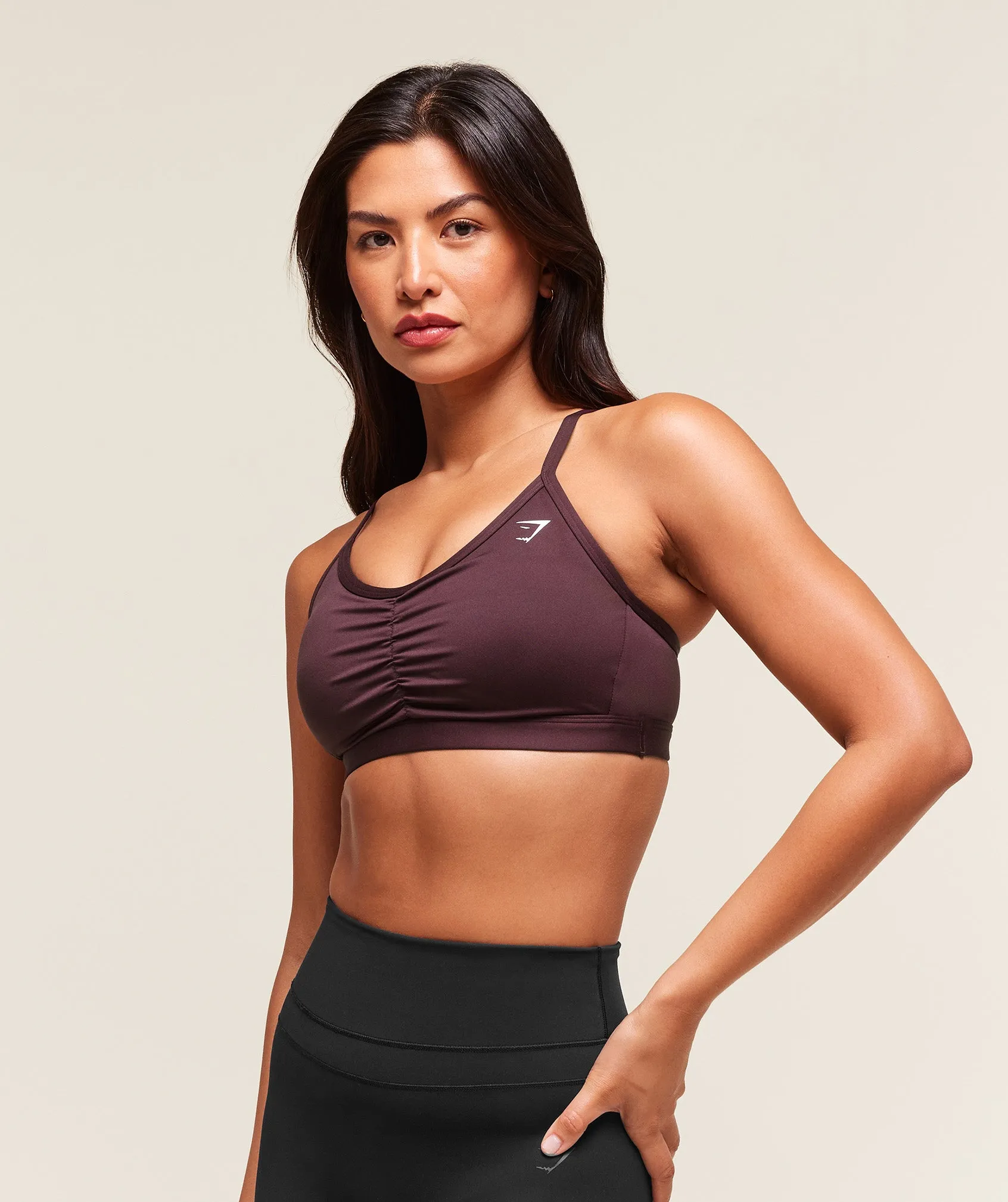 Gymshark Ruched Sports Bra - Cherry Purple sold by Gymshark product image thumbnail 3