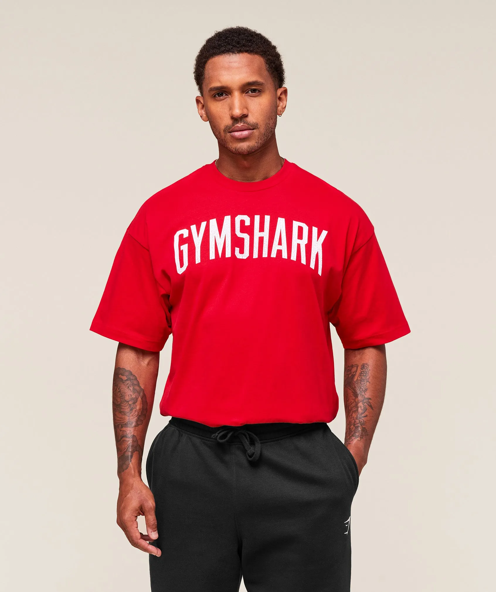 Gymshark Worn Graphic T-Shirt - Athletic Red sold by Gymshark