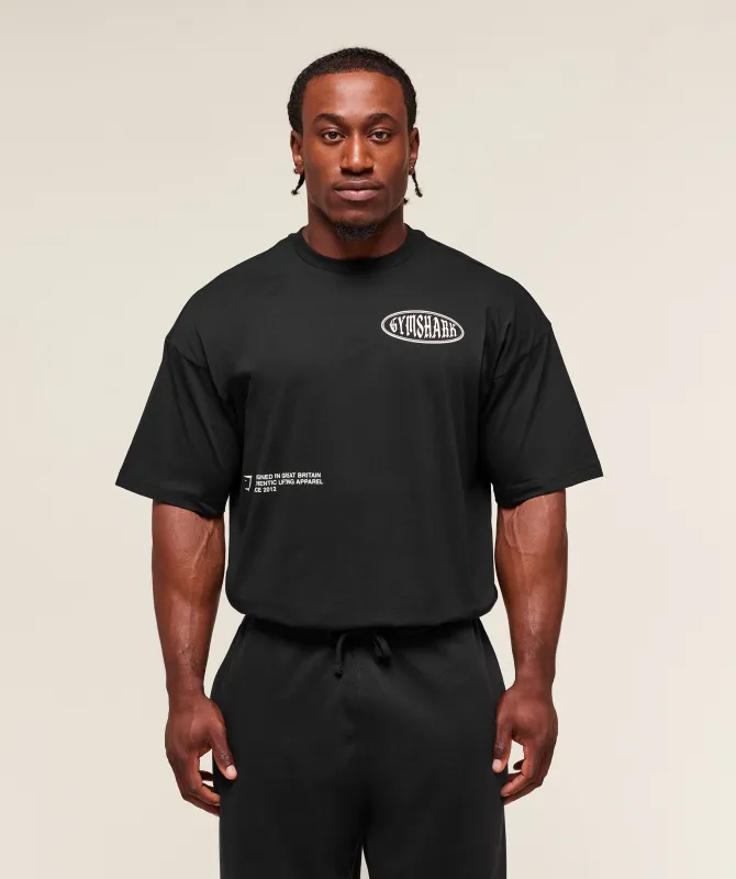 Gymshark Authentic Lifting Apparel T-Shirt - Black sold by Gymshark
