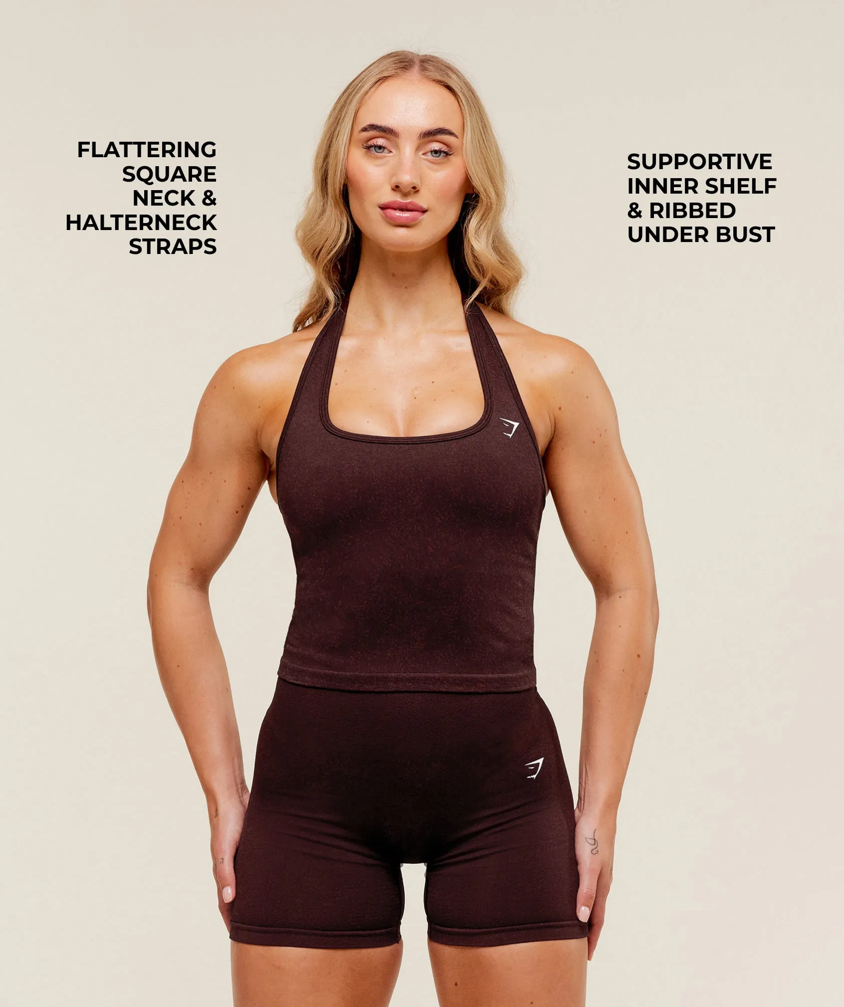 Gymshark Adapt Fleck x Whitney Tank With Shelf - Cherry Purple/Rich Maroon sold by Gymshark product image thumbnail 4