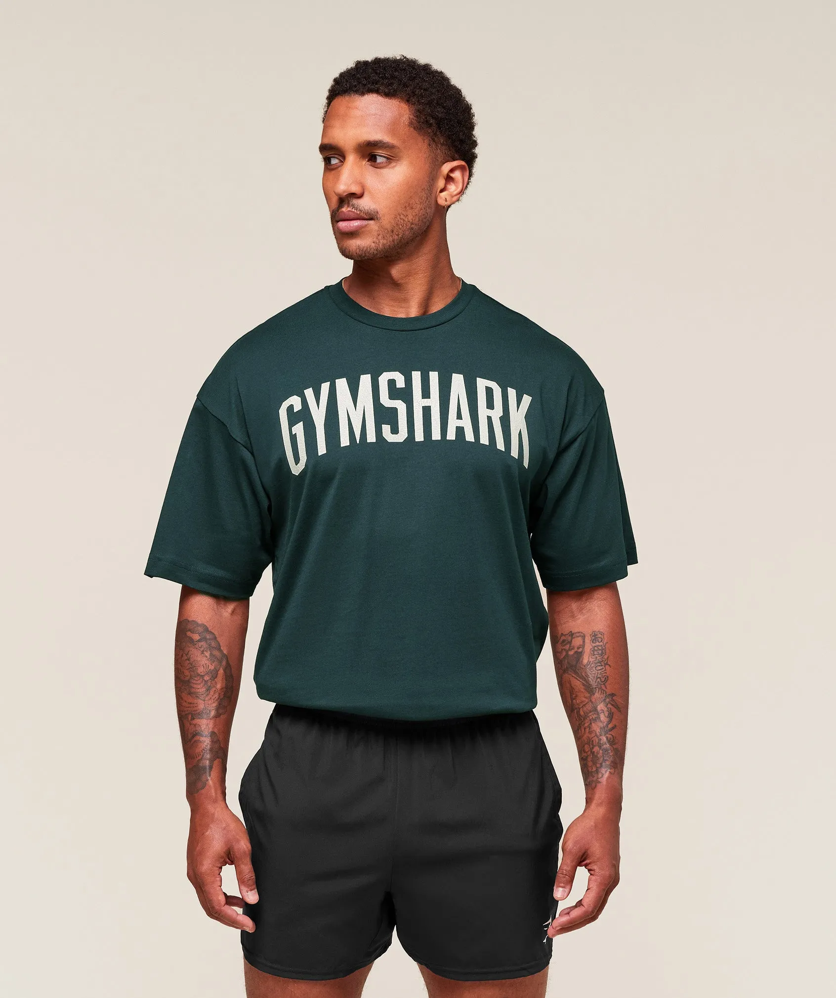 Gymshark Worn Graphic T-Shirt - Deep Petrol Blue sold by Gymshark