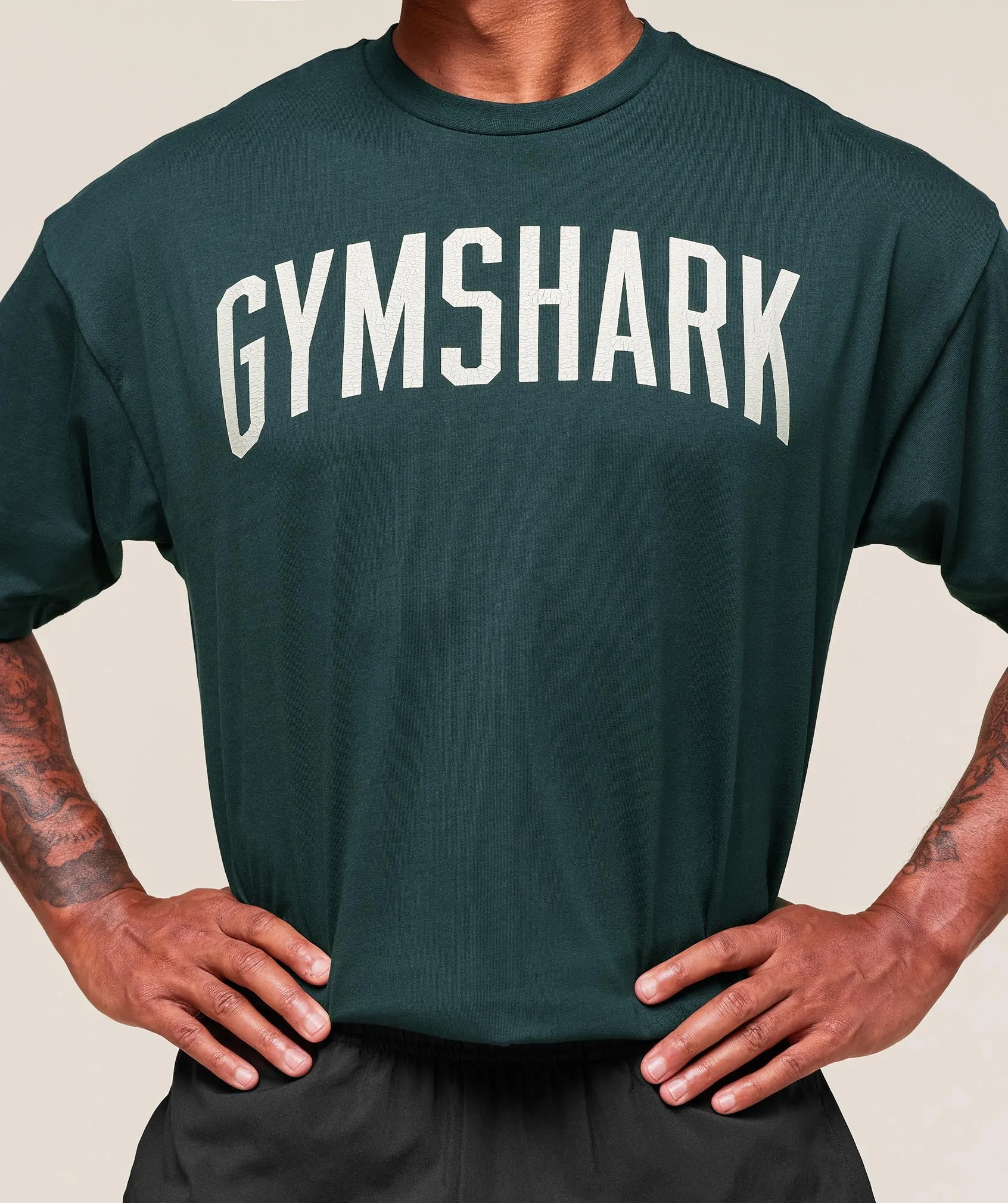 Gymshark Worn Graphic T-Shirt - Deep Petrol Blue sold by Gymshark product image thumbnail 4