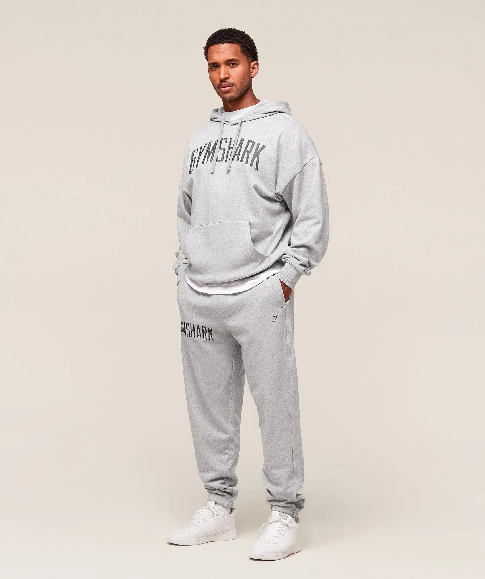 Gymshark Worn Graphic Jogger - Light Grey Core Marl sold by Gymshark product image thumbnail 5