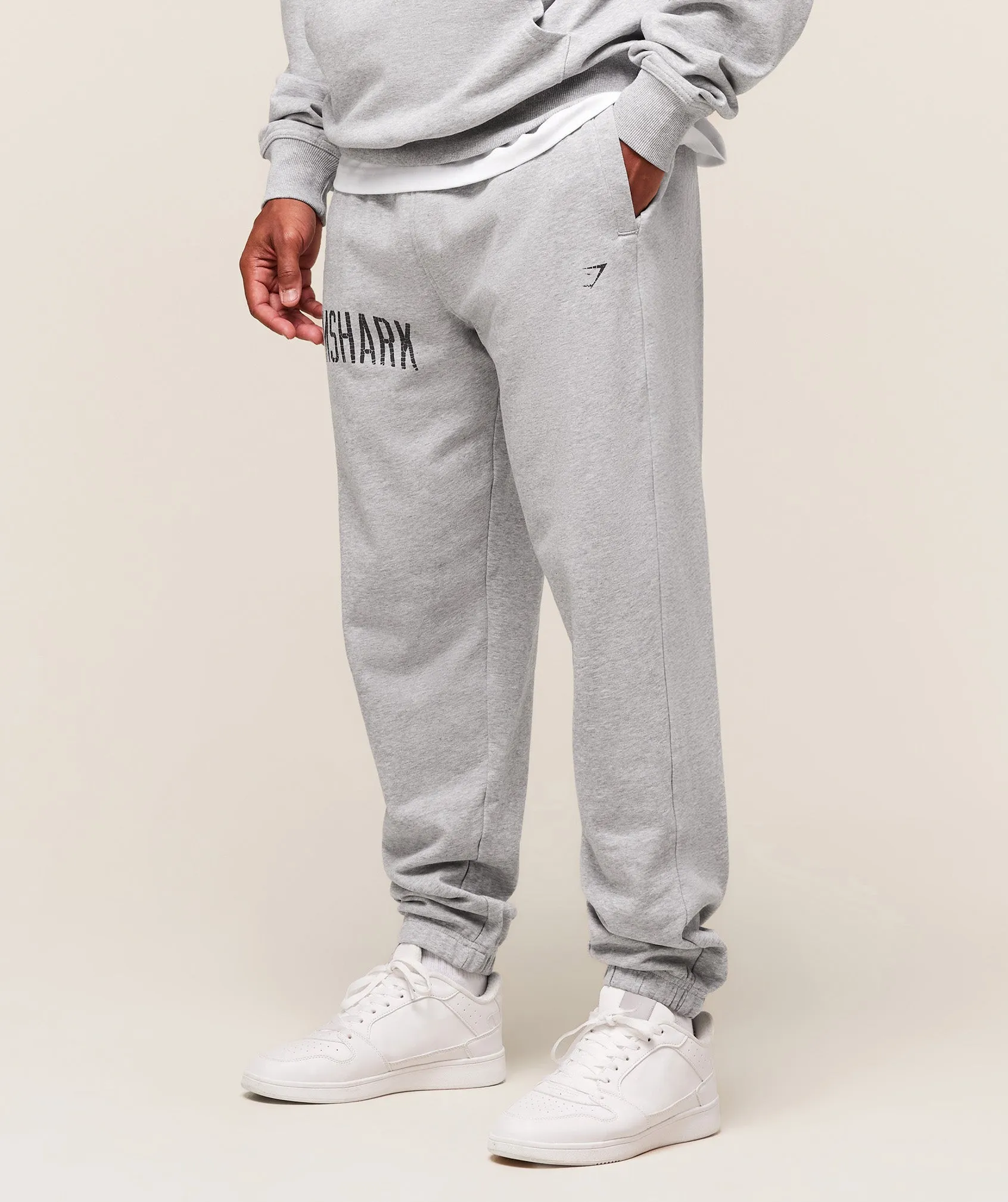 Gymshark Worn Graphic Jogger - Light Grey Core Marl sold by Gymshark product image thumbnail 3