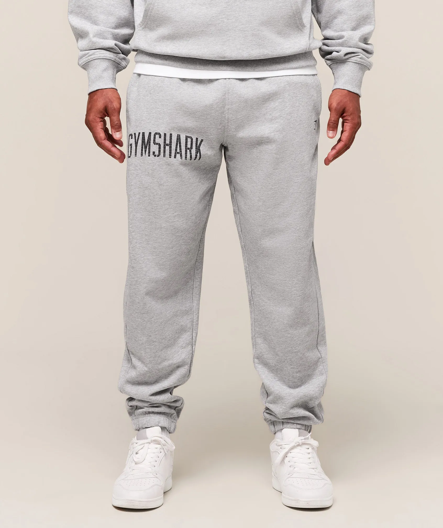Gymshark Worn Graphic Jogger - Light Grey Core Marl sold by Gymshark