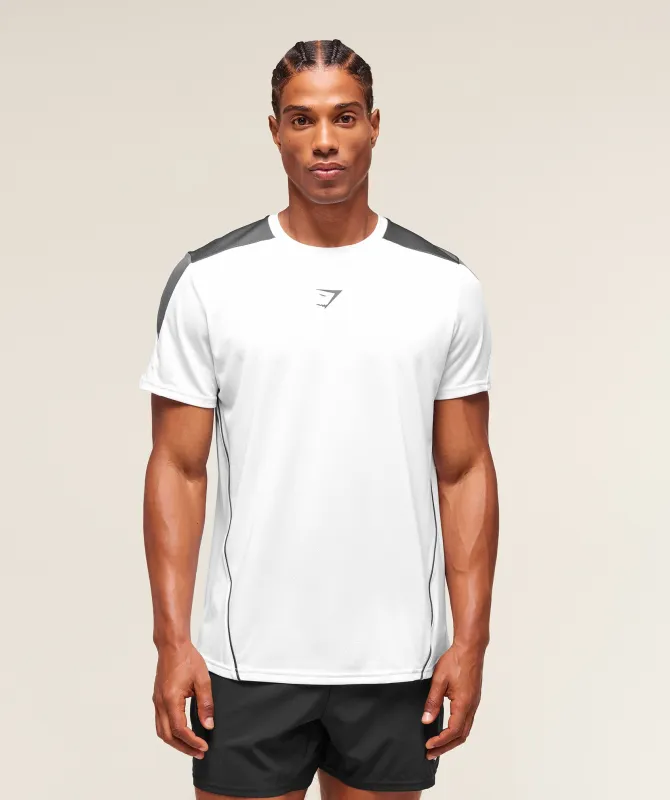 Gymshark Arrival Block T-Shirt - White sold by Gymshark