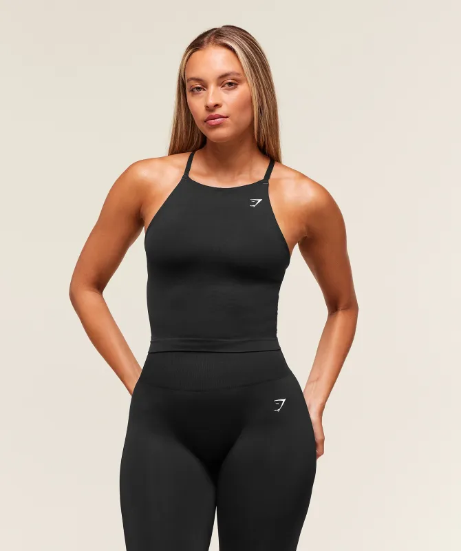 Gymshark Everyday Seamless Tank With Shelf - Black sold by Gymshark