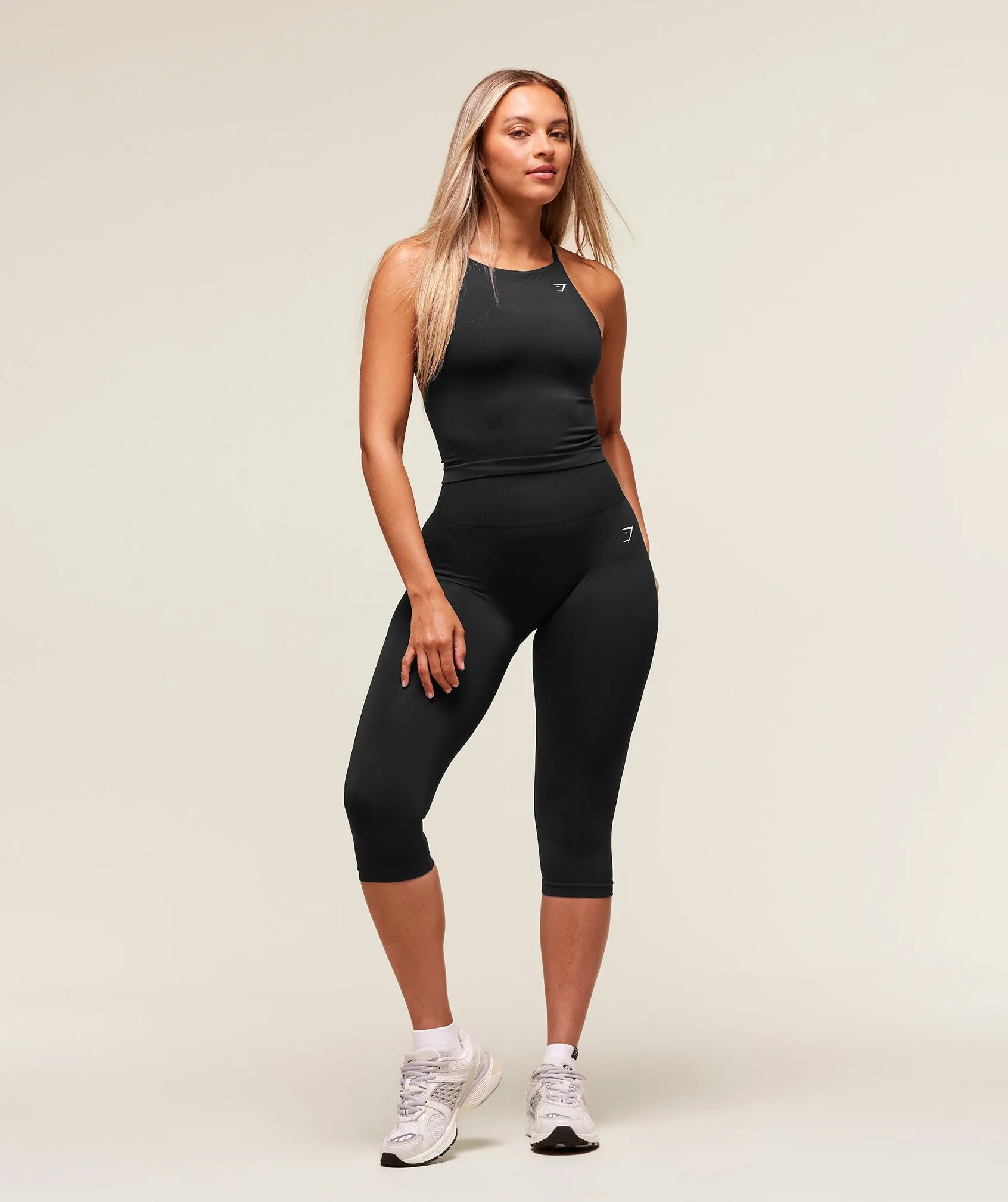 Gymshark Everyday Seamless Tank With Shelf - Black sold by Gymshark product image thumbnail 4