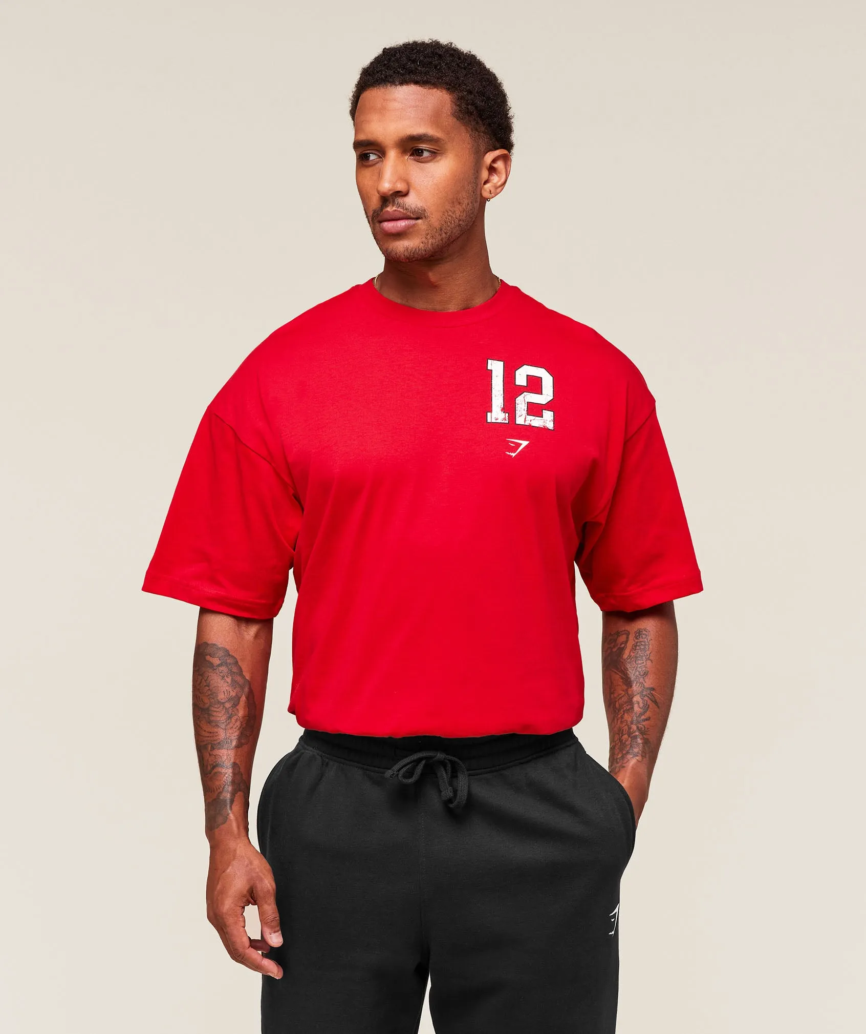 Gymshark Campus T-Shirt - Athletic Red sold by Gymshark product image thumbnail 2