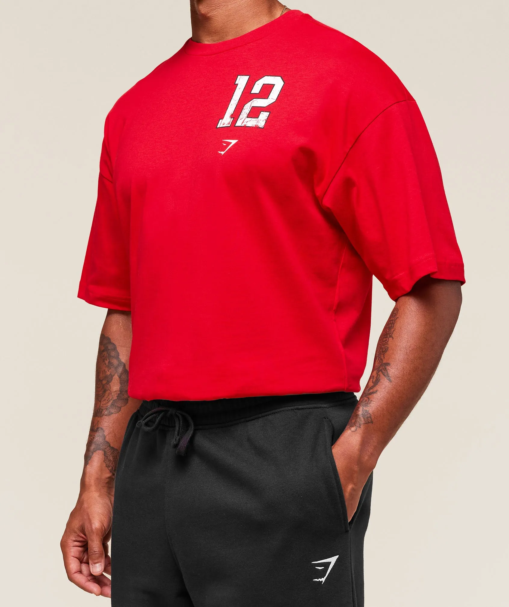 Gymshark Campus T-Shirt - Athletic Red sold by Gymshark product image thumbnail 3