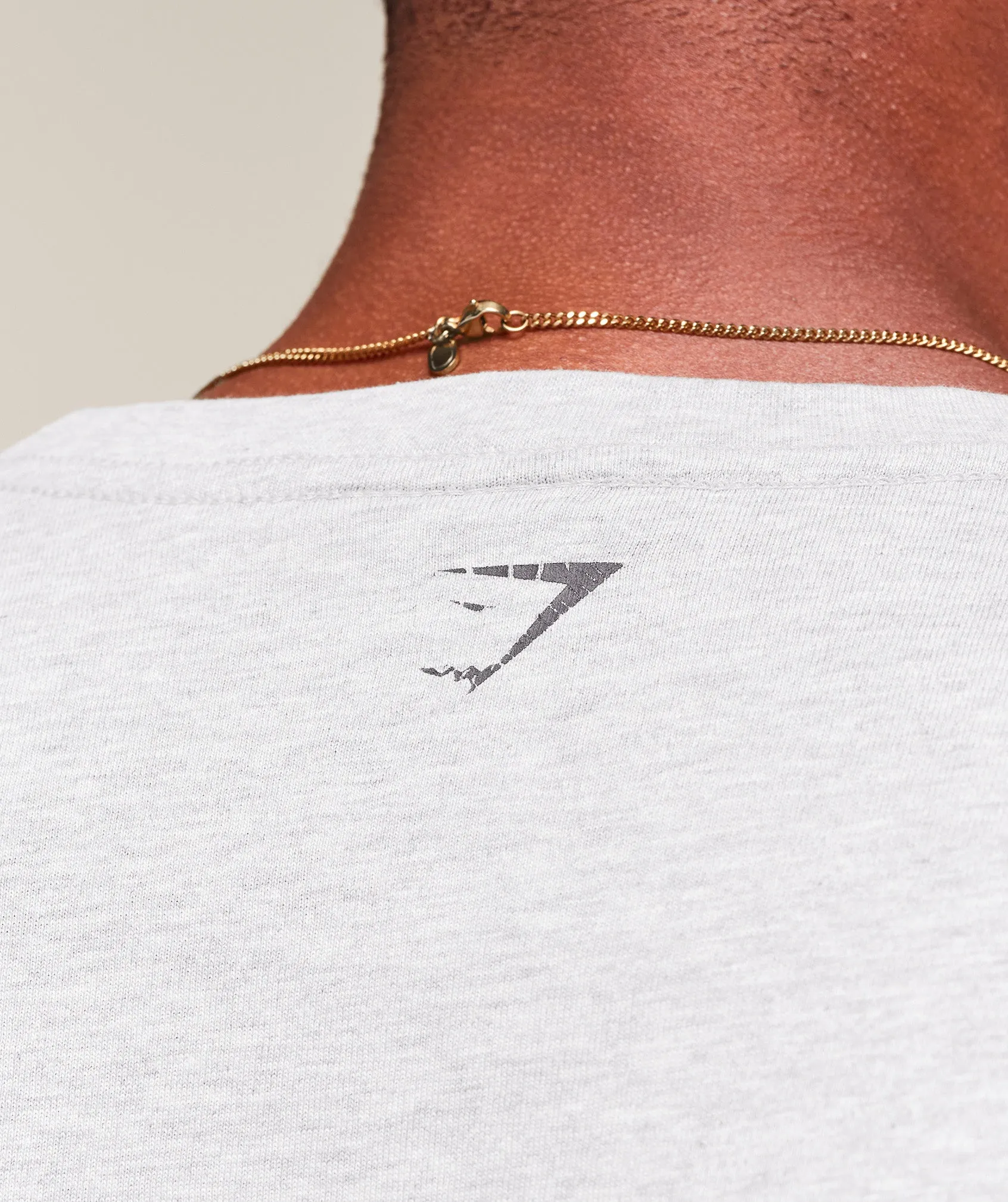 Gymshark Worn Graphic Long Sleeve T-Shirt - Light Grey Core Marl sold by Gymshark product image thumbnail 5