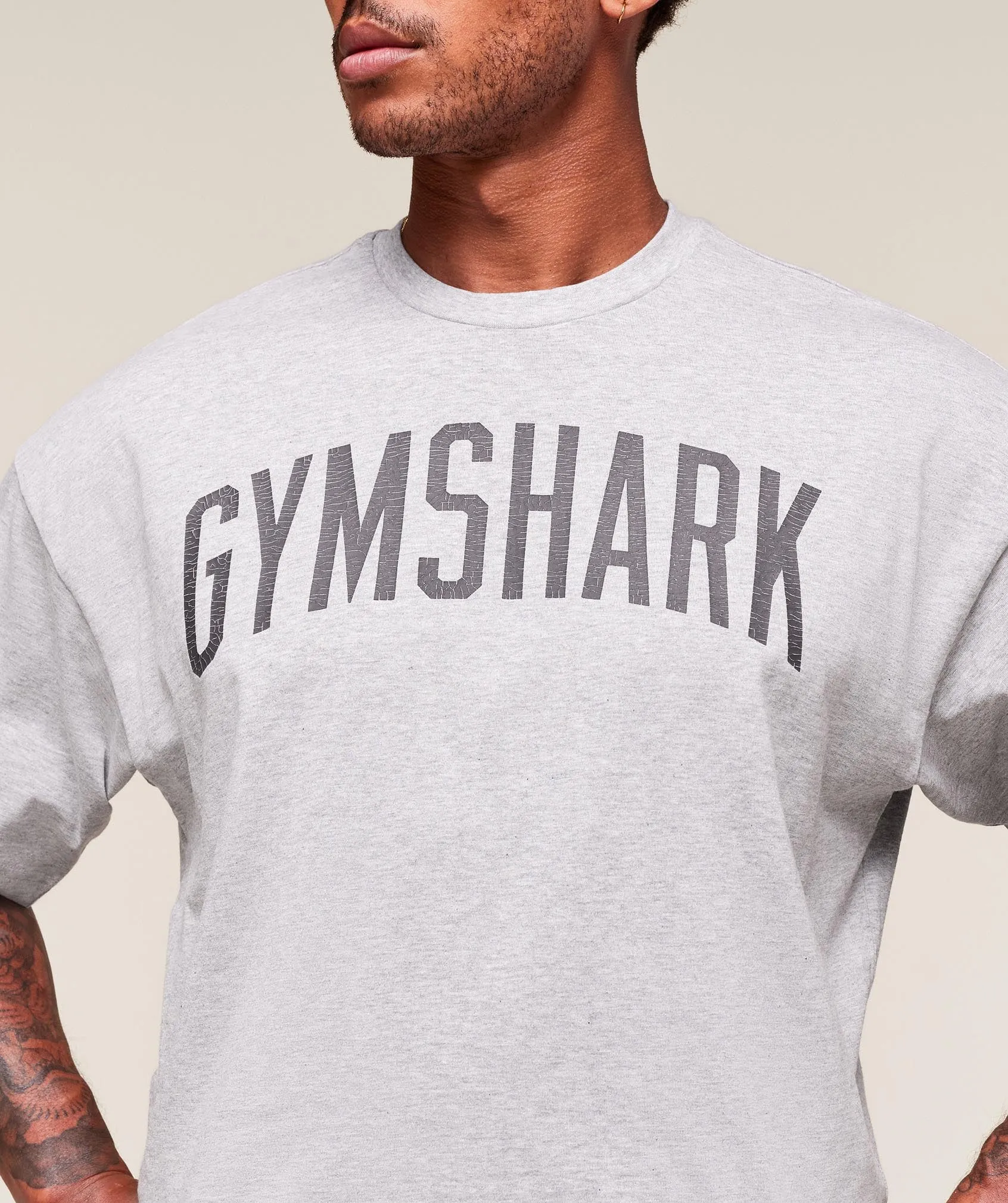 Gymshark Worn Graphic T-Shirt - Light Grey Core Marl sold by Gymshark product image thumbnail 3